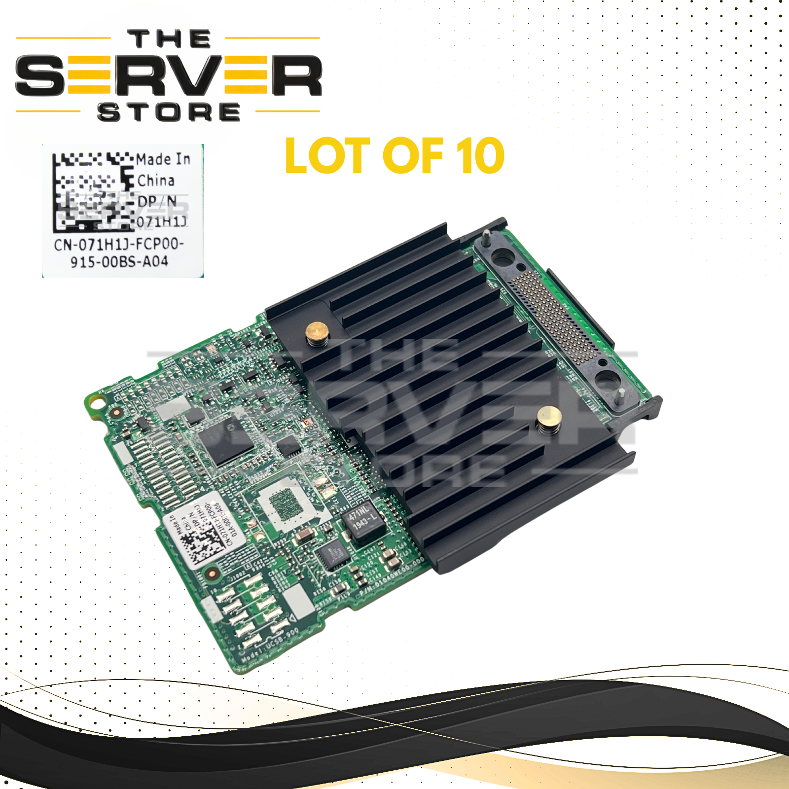 (LOT OF 10) Dell HBA330 Mini Monolithic 12G SAS / 6G SATA PCIe 3.0 Host Bus Adapter (HBA) Non-RAID Controller Card 071H1J 71H1J