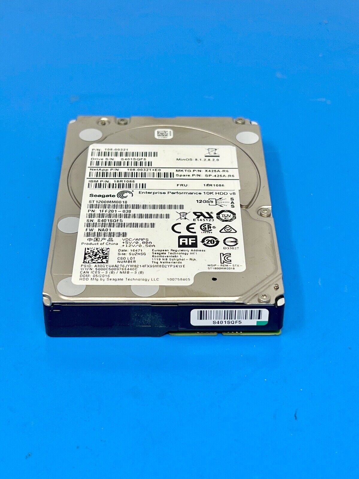 1FF200-039 - Disco duro empresarial Enterprise Performance 10K.8 de 1.2 TB, 10000 RPM, SAS 12 Gb/s, caché de 128 MB (512n), 2.5 pulgadas