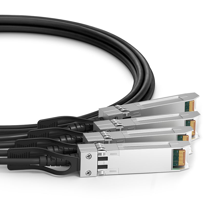 NSComm 200G PAM4 QSFP56 to 4x50G SFP56 Direct Attach PVC Copper Cable, up to 3m