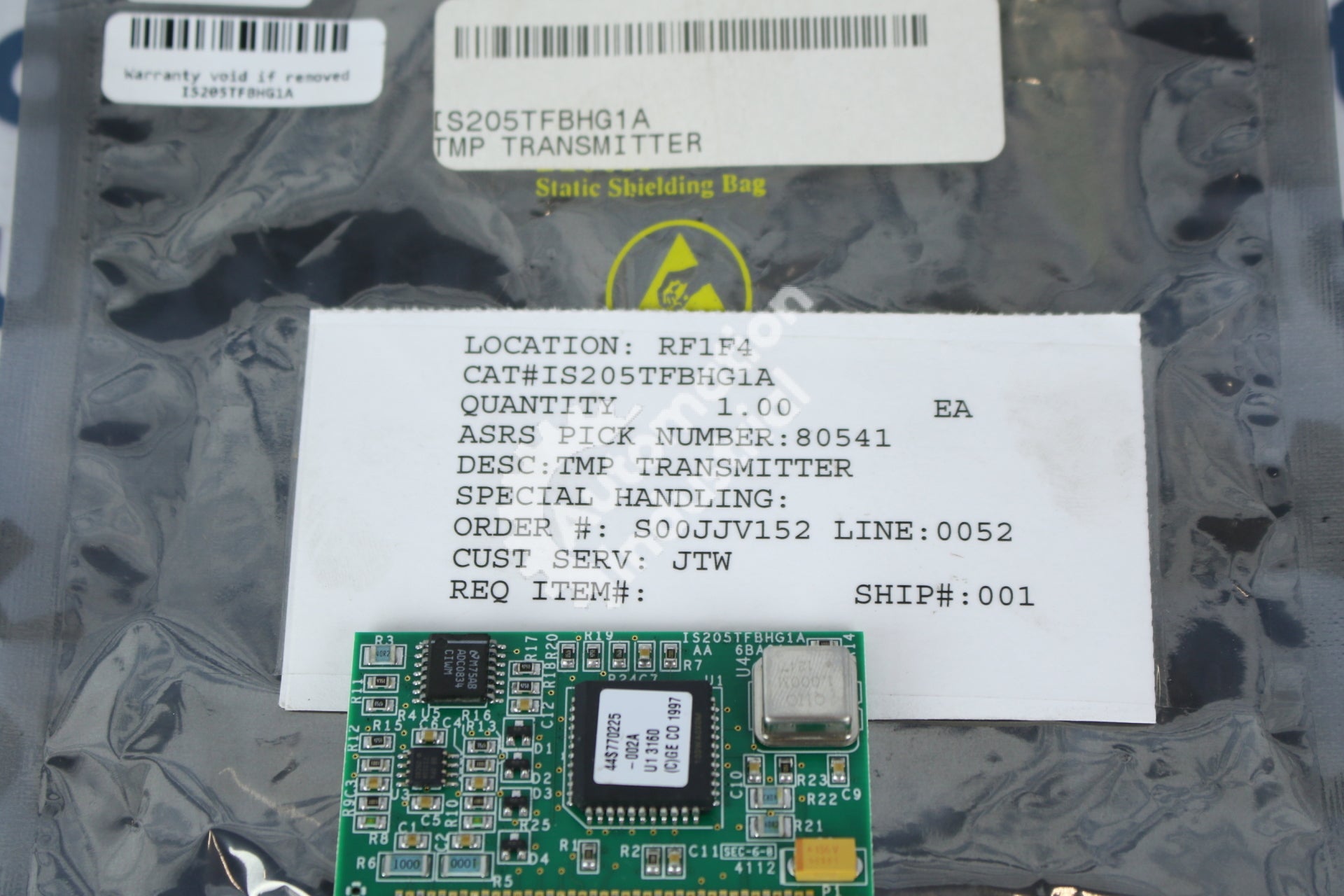 GE General Electric IS205TFBHG1A IS205TFBHG1AAA Temp. Feedback Board Mark VI NEW