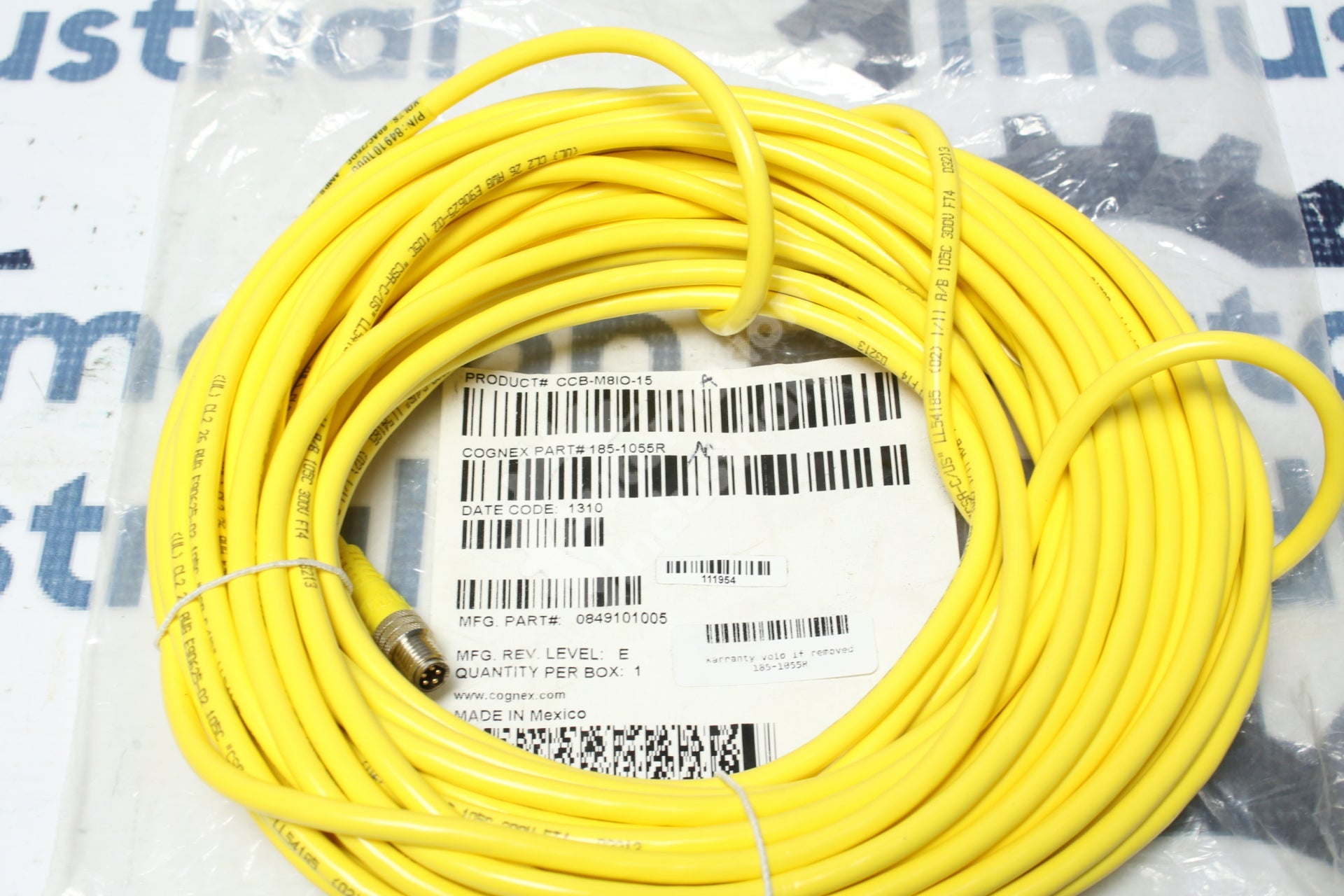 Cognex In-Sight 8000 CCB-M81O-15 185-1055R Ethernet Cable