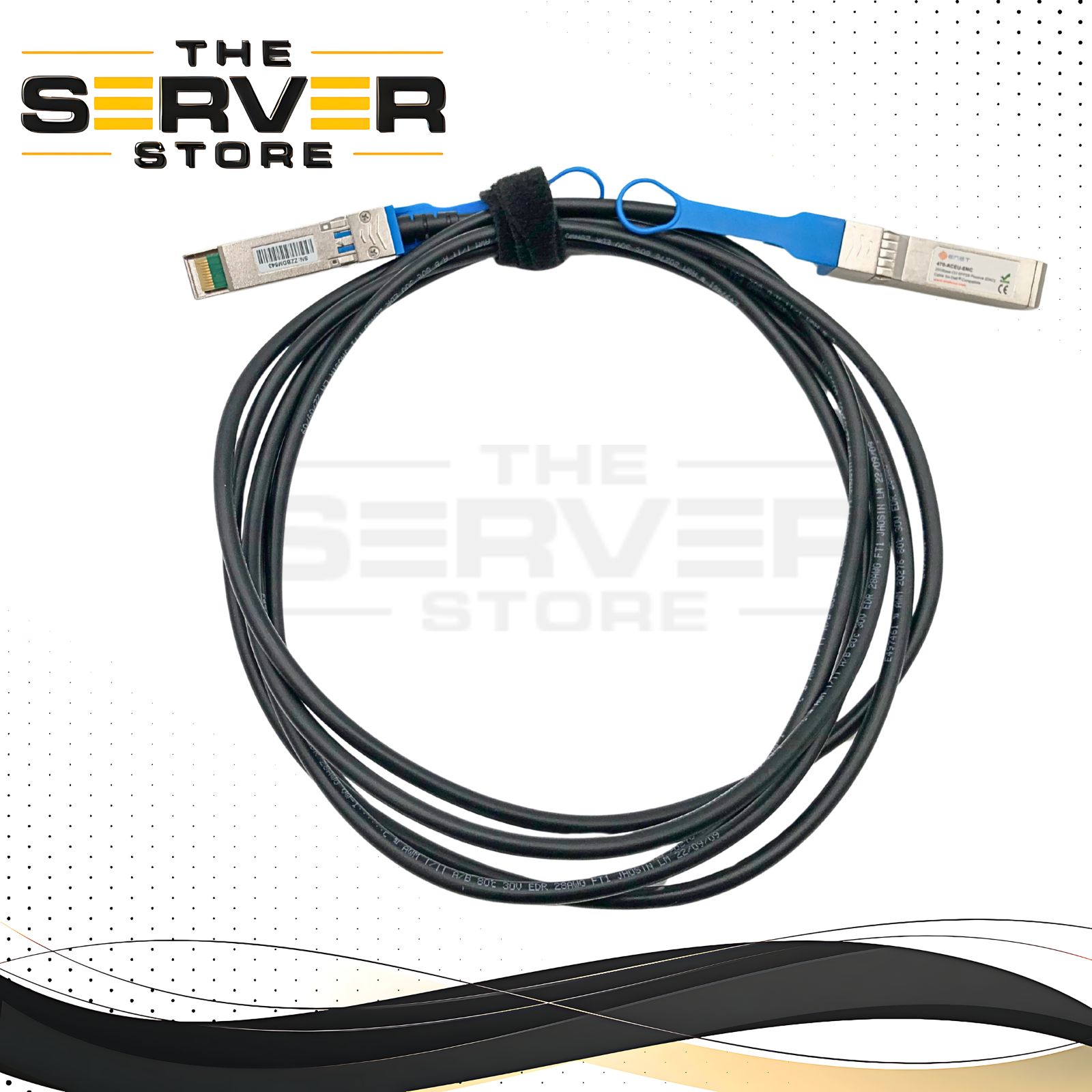 ENet 25GBase-CU SFP28 Passive Direct Attach Copper (DAC) Cable, 3-Meter (3m) Length. Dell Compatible. P/N: 470-ACEU-ENC.