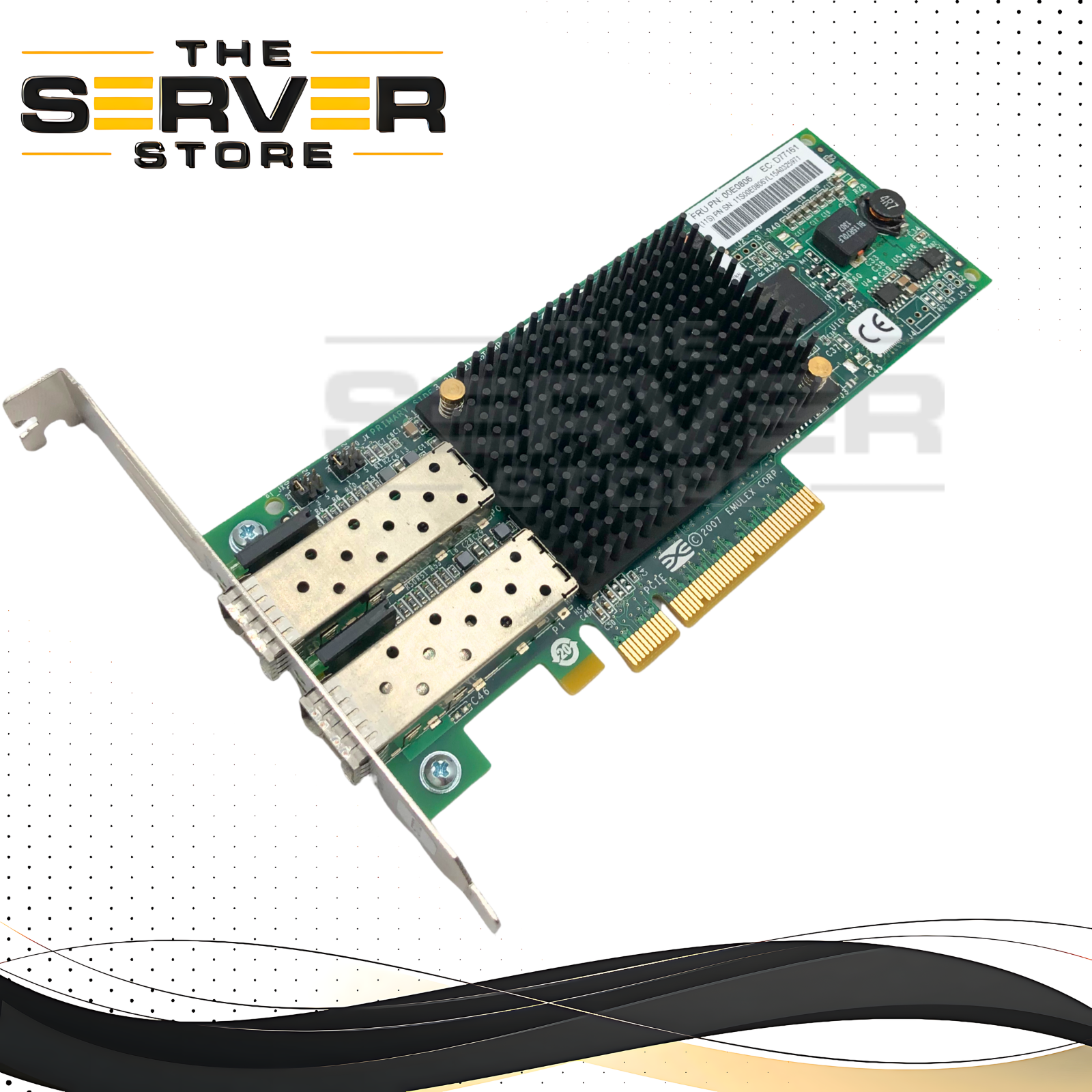 IBM Emulex LPE12002 8Gb/s Dual-Port Fibre Channel (FC) PCIe 2.0 x8 Host Bus Adapter (HBA). Feature Code: 577D. P/N: P001218-01A REV A, P002181-01B Rev. B, P001219-01D Rev. A, 00E0806.