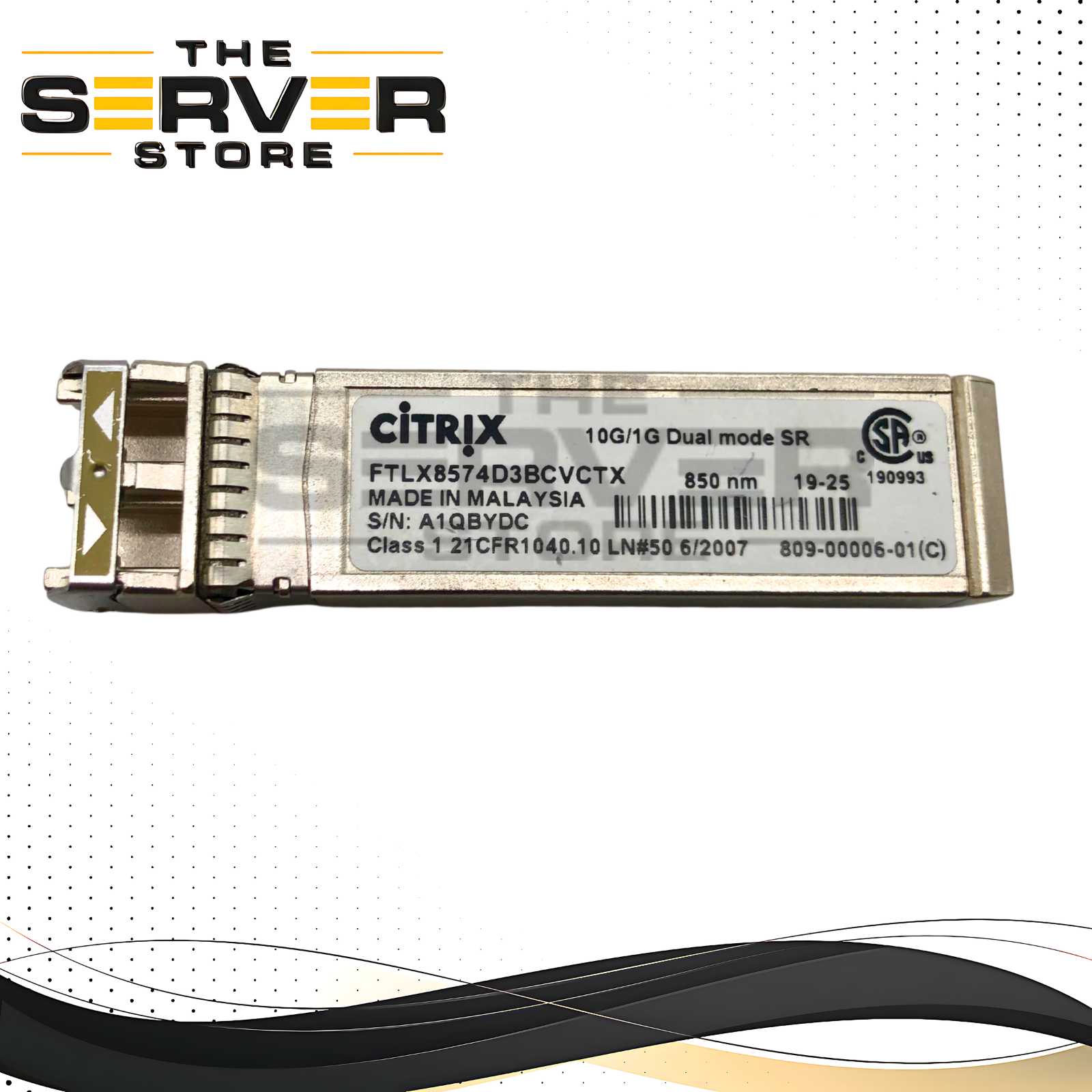 Citrix Finisar 10G/1G-SR SFP+ 850nm MMF Optical Transceiver FTLX8574D3BCVCTX