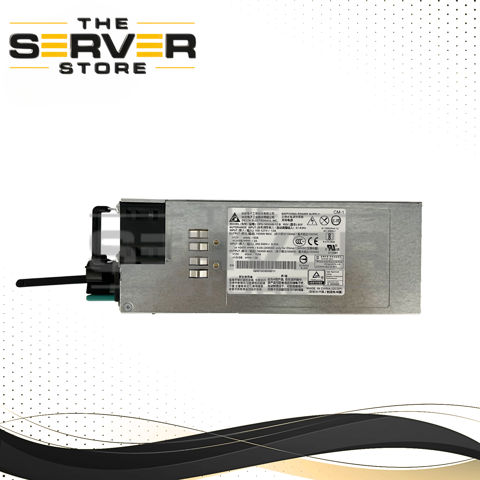 Delta Electronics 1000-1600W Switching Server Power Supply H4102-J DPS-1600AB-12