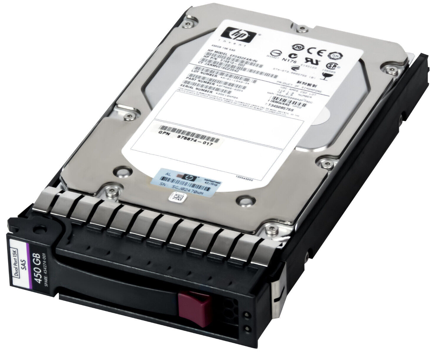 516816-B21 517352-001 533871-002 450 GB 15K 6G LFF SAS 3.5'' HOT PLUG DP HDD 102646114230