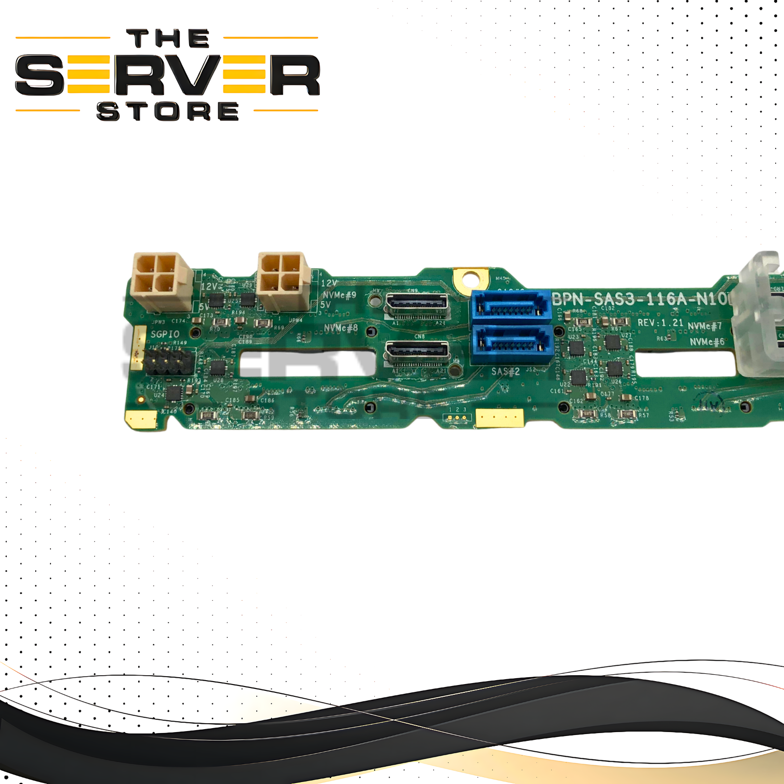 Supermicro 1U 10-Bay 2.5" U.2 NVMe Direct-Attach Backplane BPN-SAS3-116A-N10