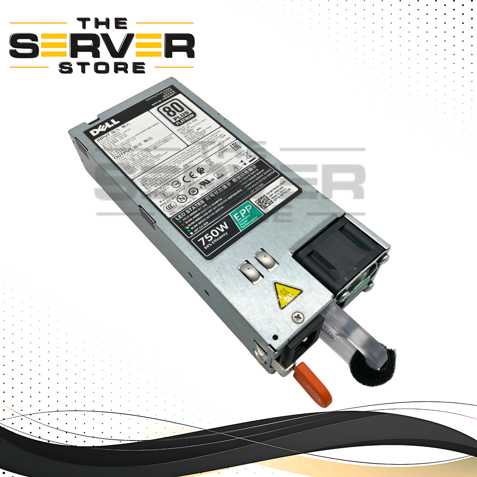 Dell PowerEdge R630 R730 750W 80+ Platinum Hot-Swap PSU L750E-S0 0KTW3M KTW3M