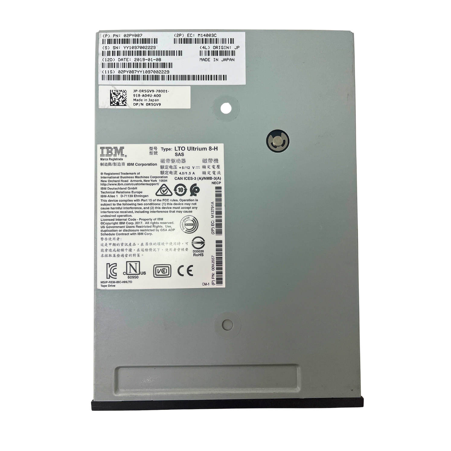 Dell PowerVault LTO-8 Internal Tape Drive SAS (02PY087)(For parts)