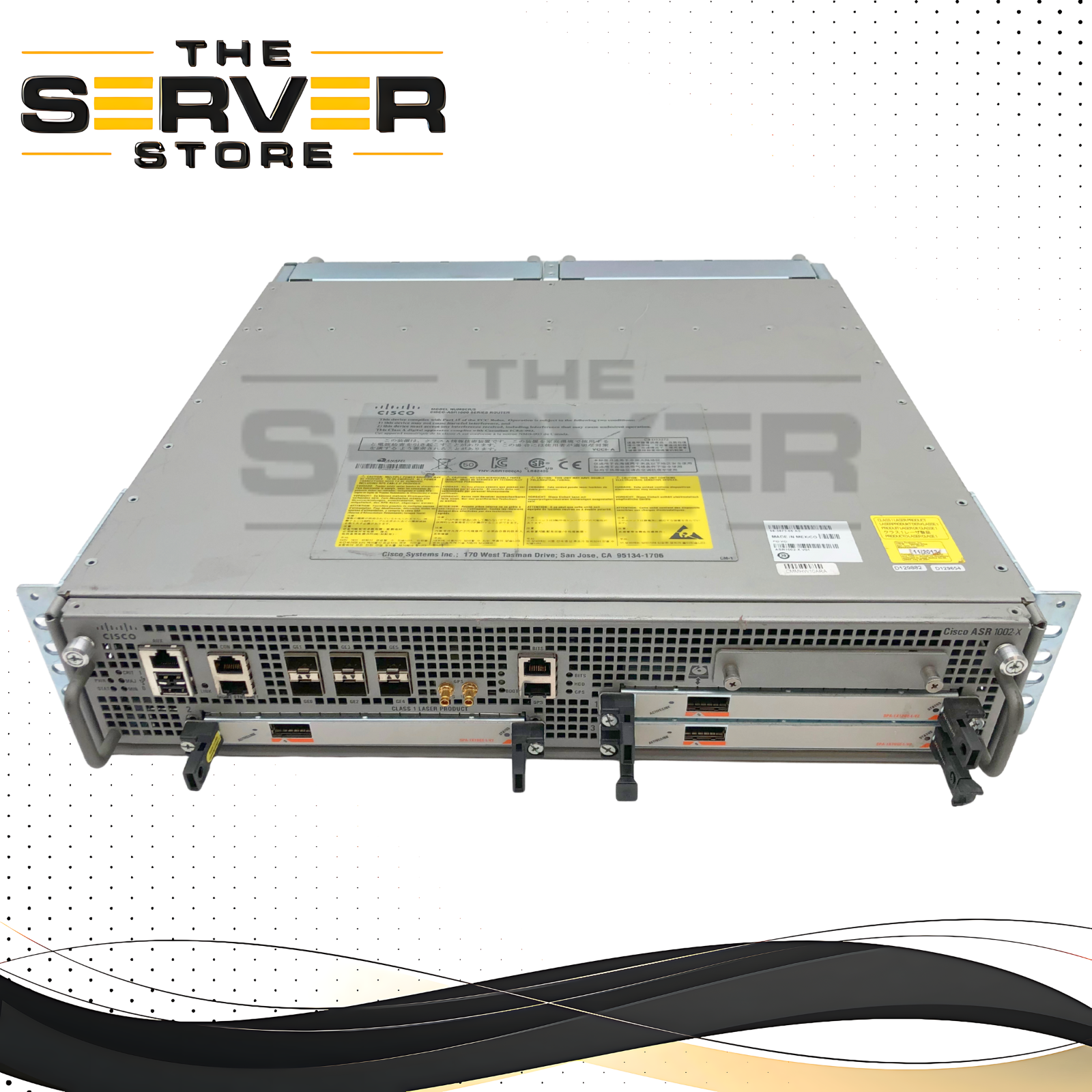Cisco ASR 1002-X Aggregation Services Router. 2RU Chassis. Integrated 6-Port Gigabit Ethernet SFP. Includes 3x SPA-1X10GE-L-V2 (1-Port 10GE SFP+ SPAs). P/N: ASR1002-X.