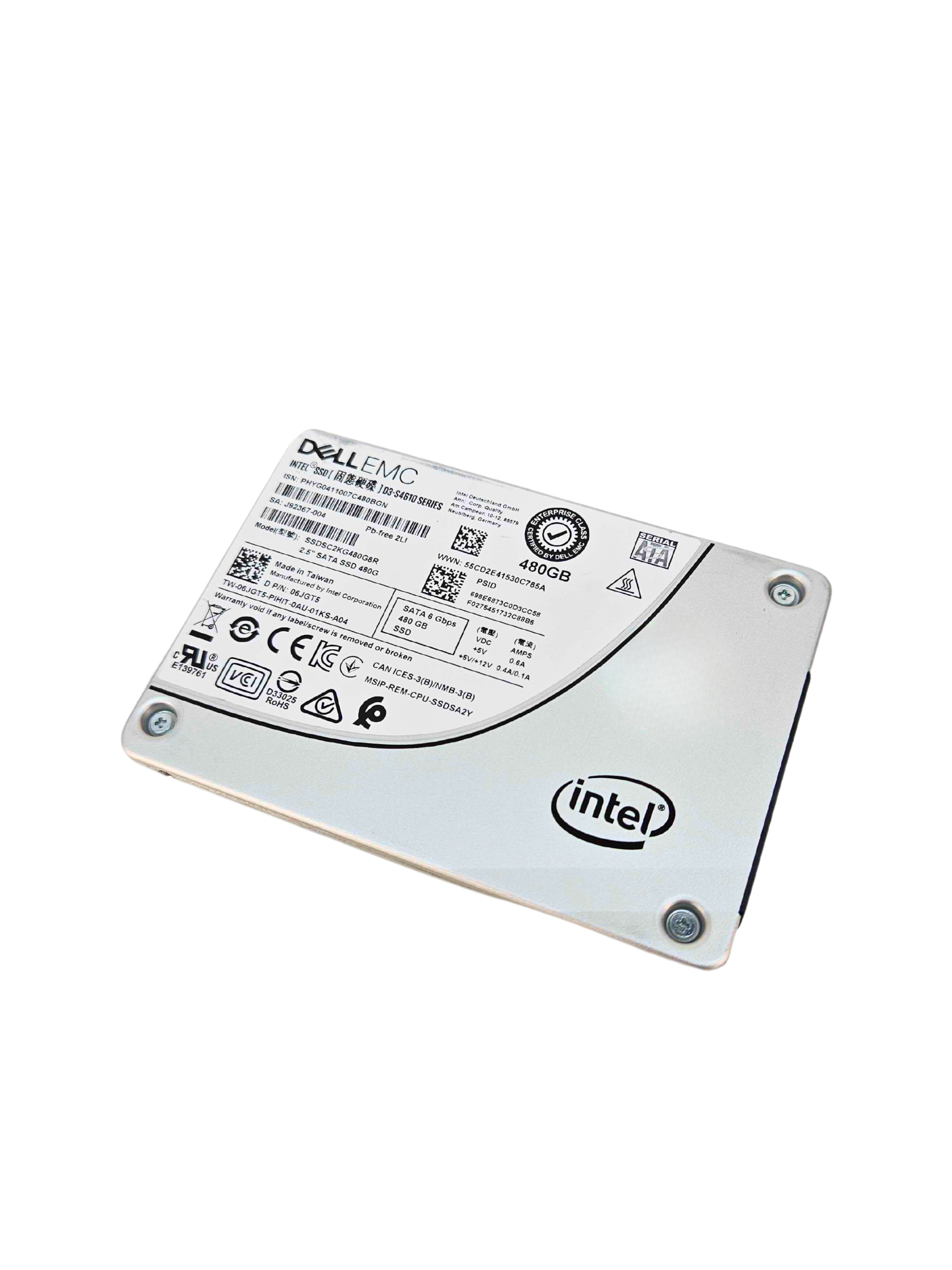 Dell EMC 480GB 6Gbps TLC SATA 2.5'' Enterprise SSD (6JGT5)