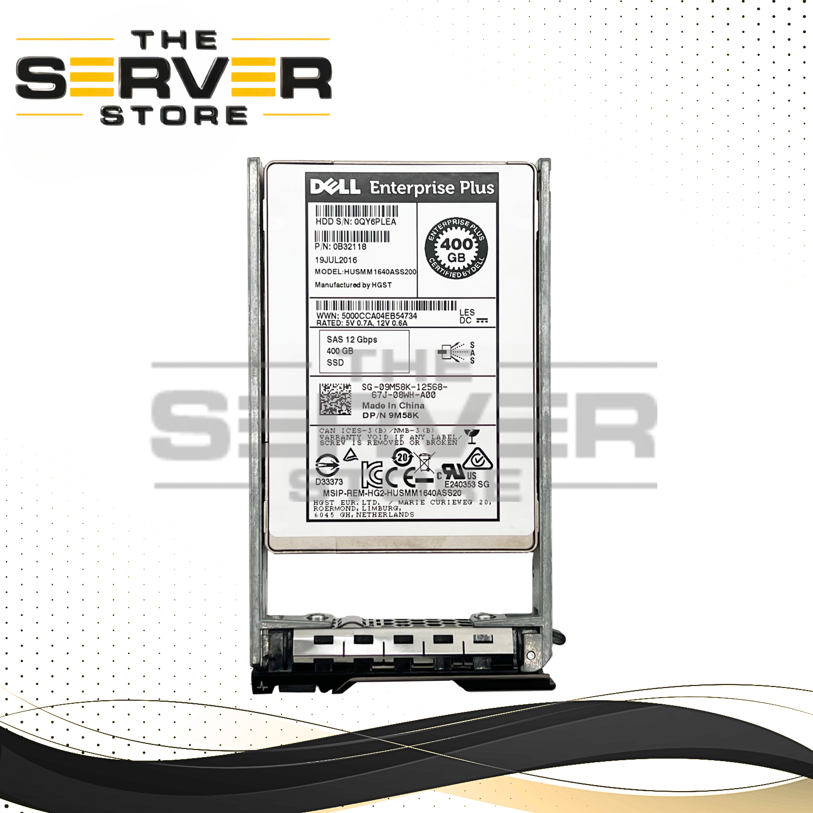 Dell Enterprise Plus 400GB SAS 12G SFF 2.5" SSD 09M58K 9M58K