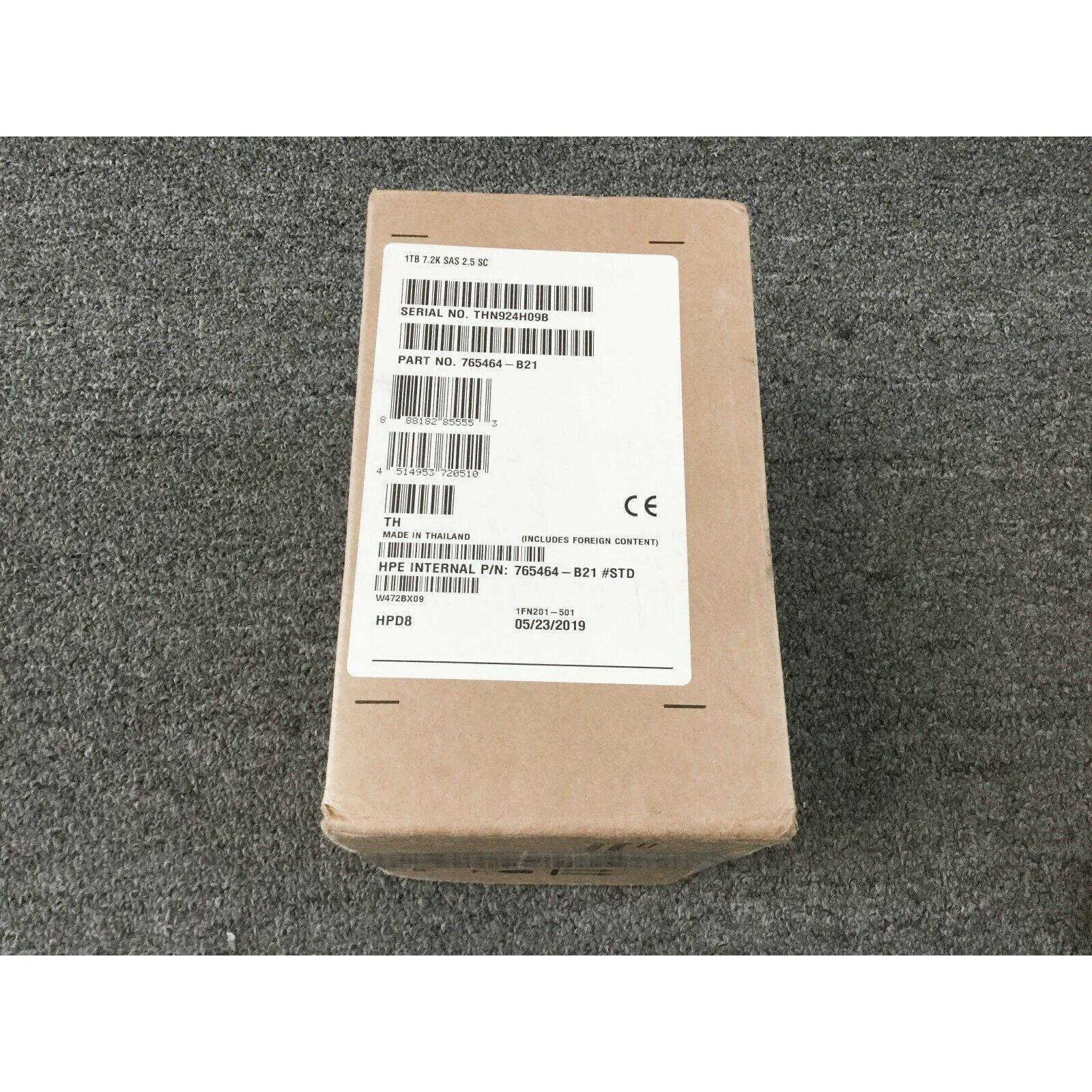 765464-B21 HP 1TB SAS 12G 7.2K SFF (2.5IN) SC 512E HDD 765872-001 New Retail 889296945383-FoxTI