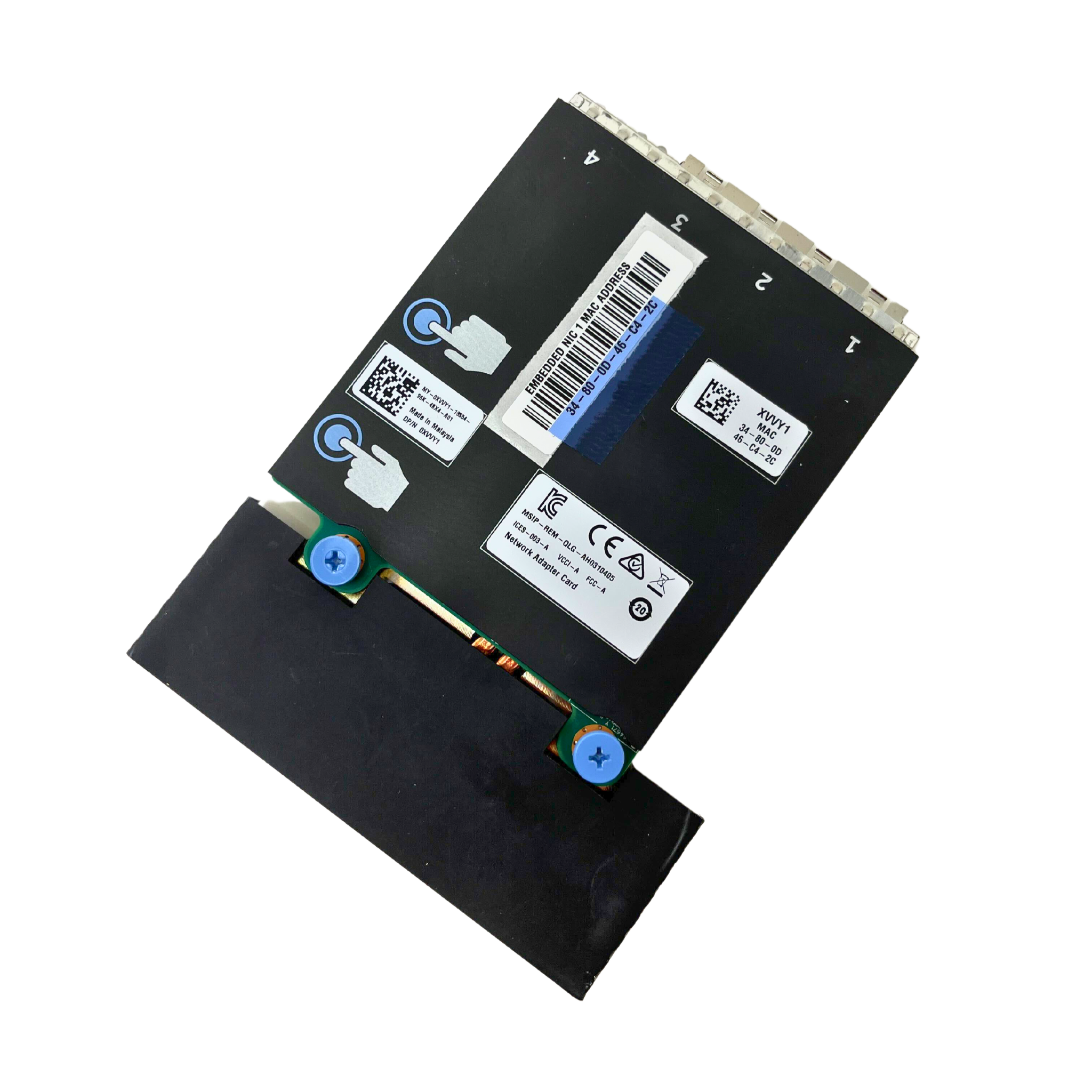 Dell QLogic QL41164 4-Port 10Gbps SFP+ Network Daughter Card XVVY1