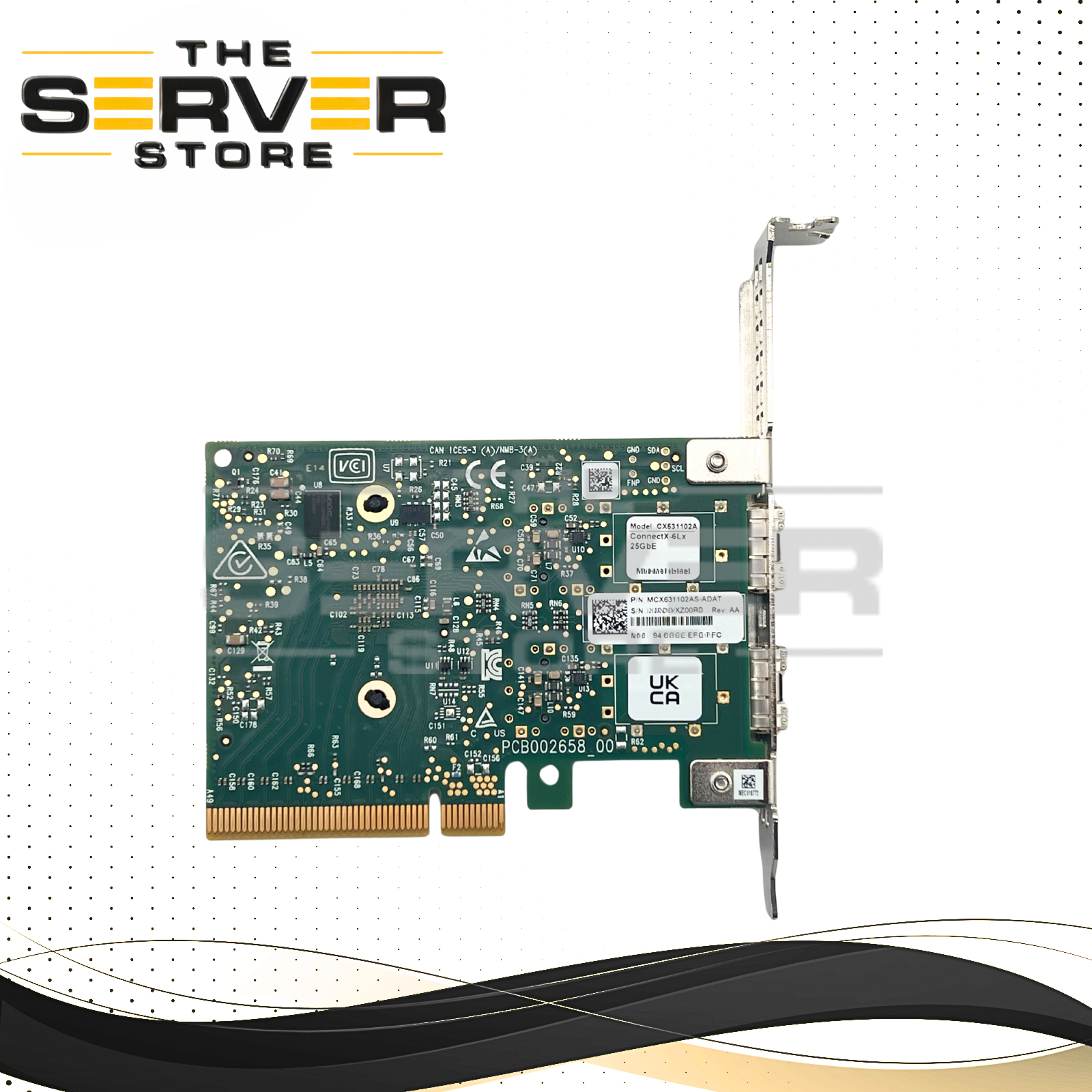 Nvidia Mellanox ConnectX-6 Lx EN 25GbE Dual Port SFP28 PCIe 4.0 x8 Network Interface Card (NIC) MCX631102AS-ADAT