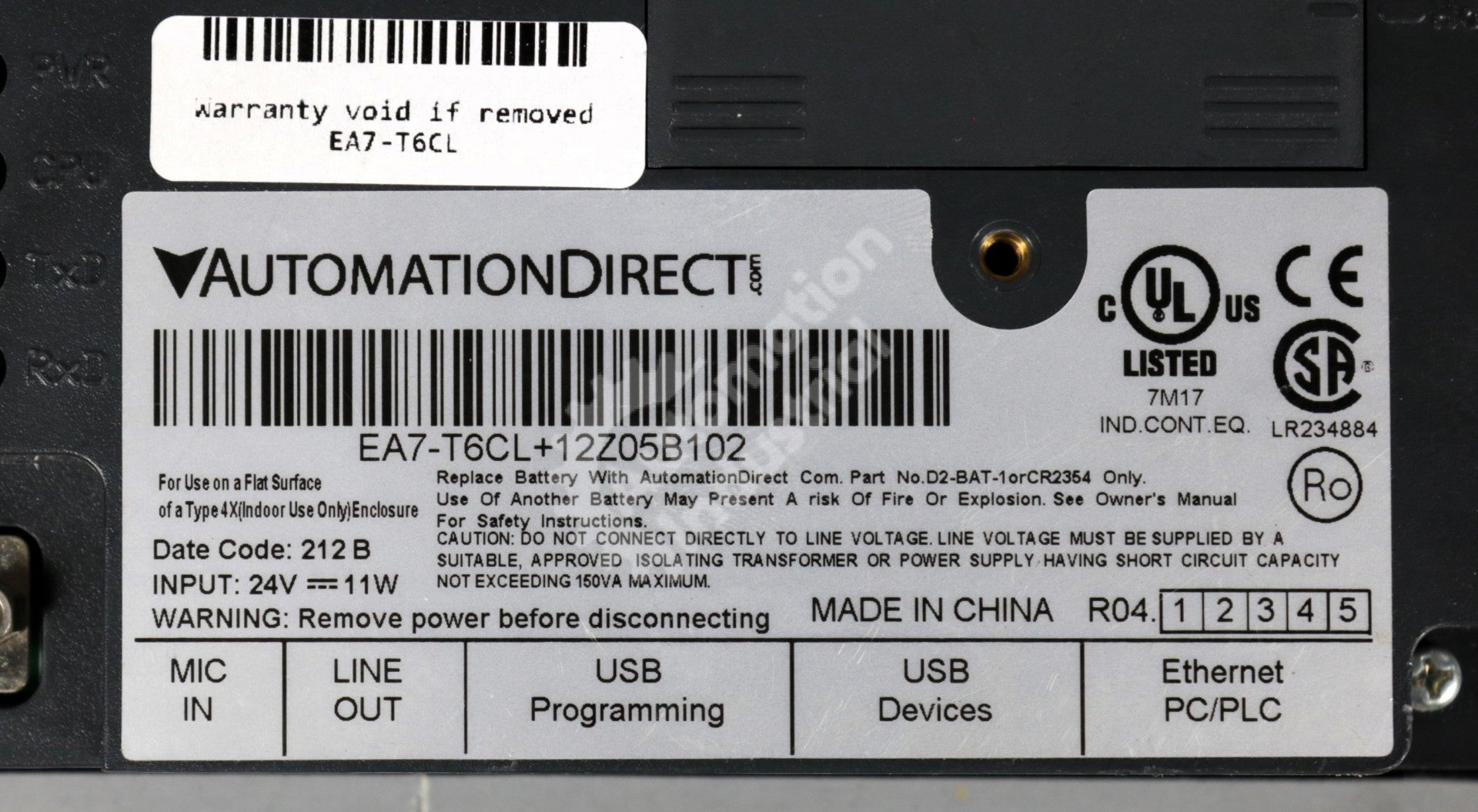 EA7-T6CL by Automation Direct C-more 6 IN Touch Screen HMI EA7 Series