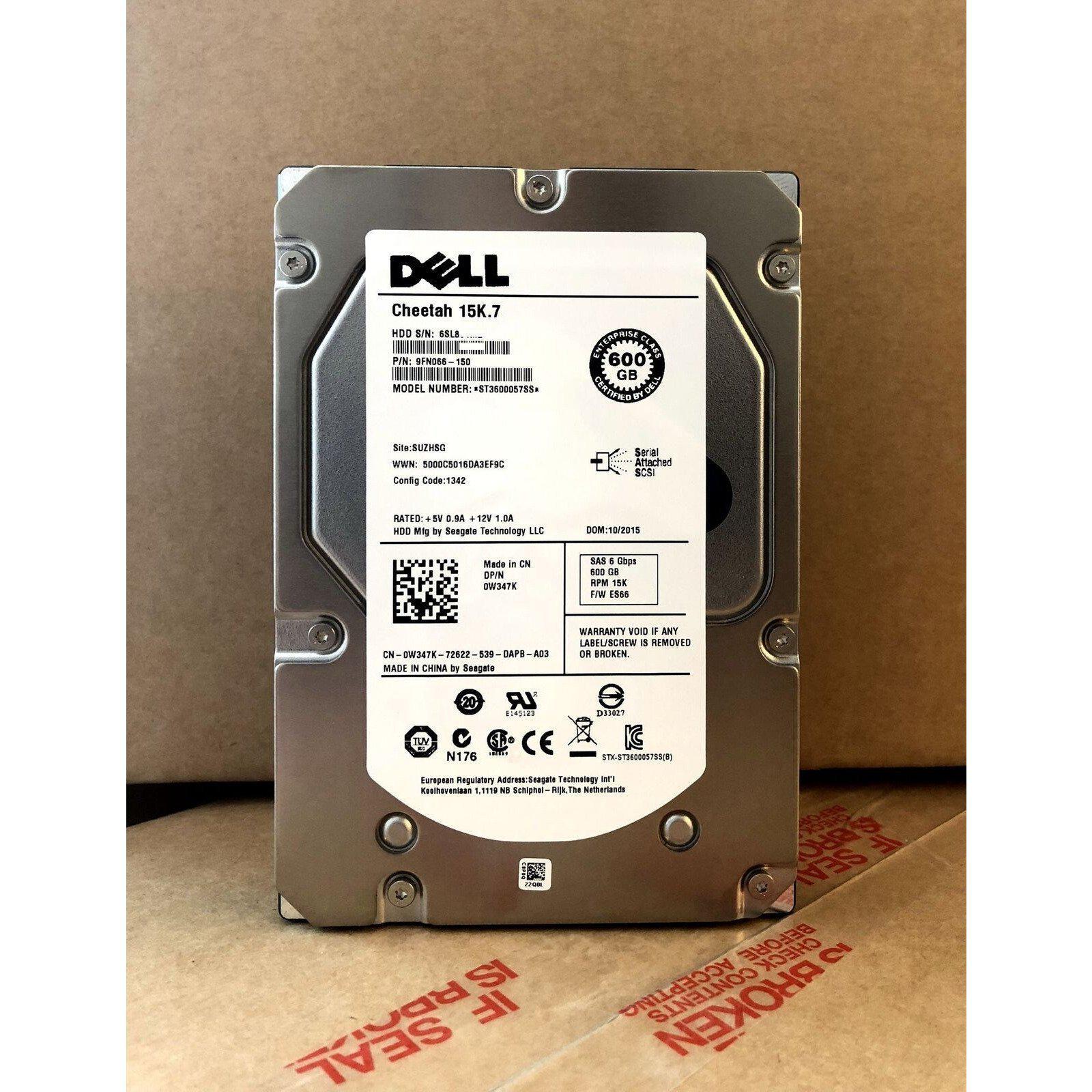 Dell W347K 0W347K ST3600057SS 600GB 15K 6G 3.5" SAS HDD HARD DRIVE 9FN066-150 5704327896883-FoxTI