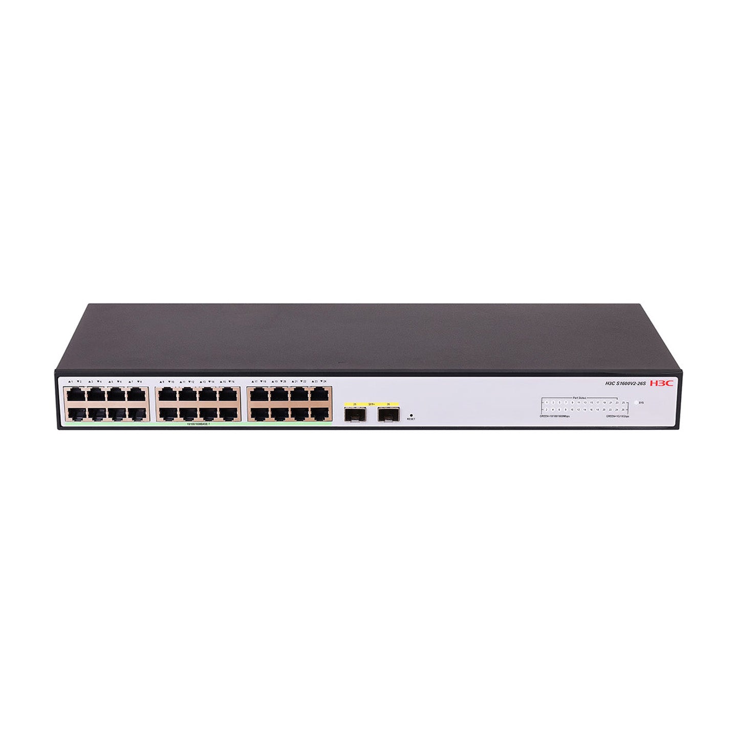 H3C S1600V2-26S 24xGE + 2xSFP+ Web-Managed SMB Access Switch