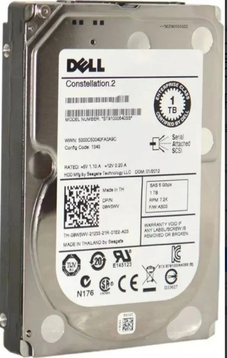 Disco Duro SAS de conexión en caliente HD 2900 1TB 7.2K 6Gb/s