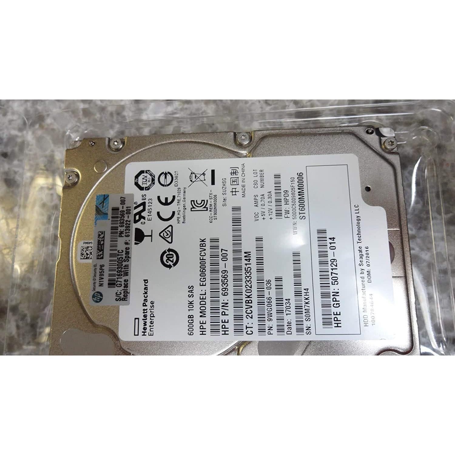 HP EG0600FCVBK 600GB 10K RPM SAS HDD-FoxTI