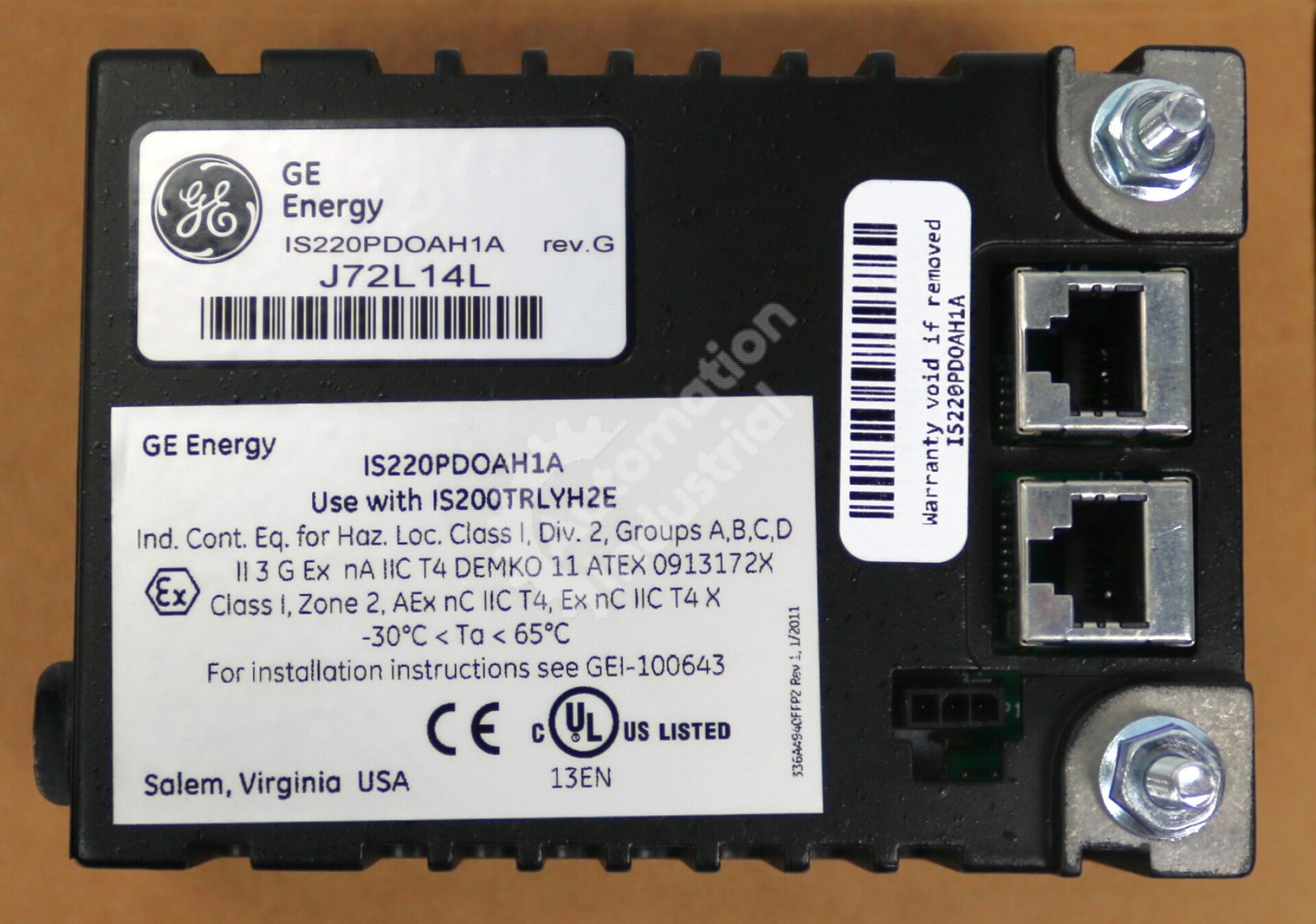 IS220PDOAH1A By General Electric Discrete Output Pack Mark VI IS220 NSNB