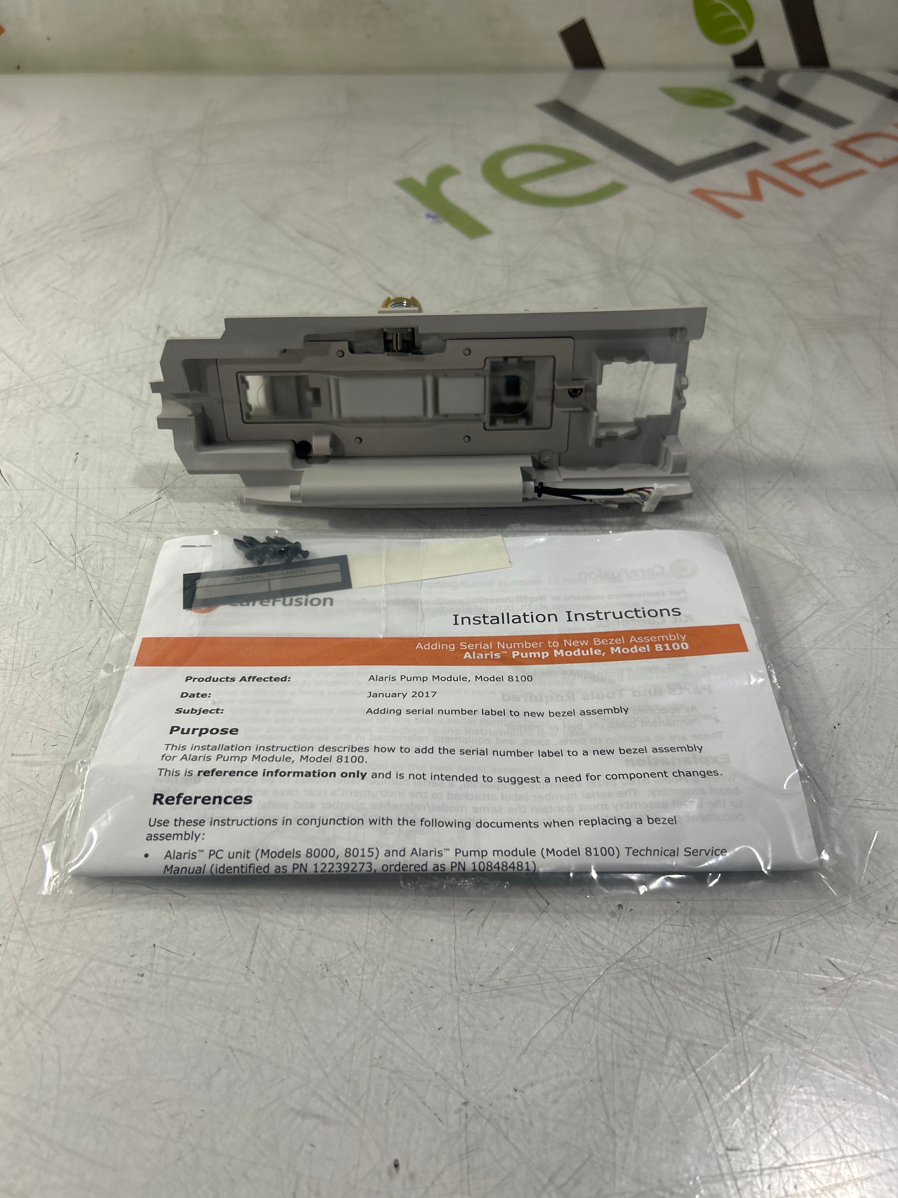 CareFusion Alaris 8100 Infusion Pump Module Bezel Assembly Kit
