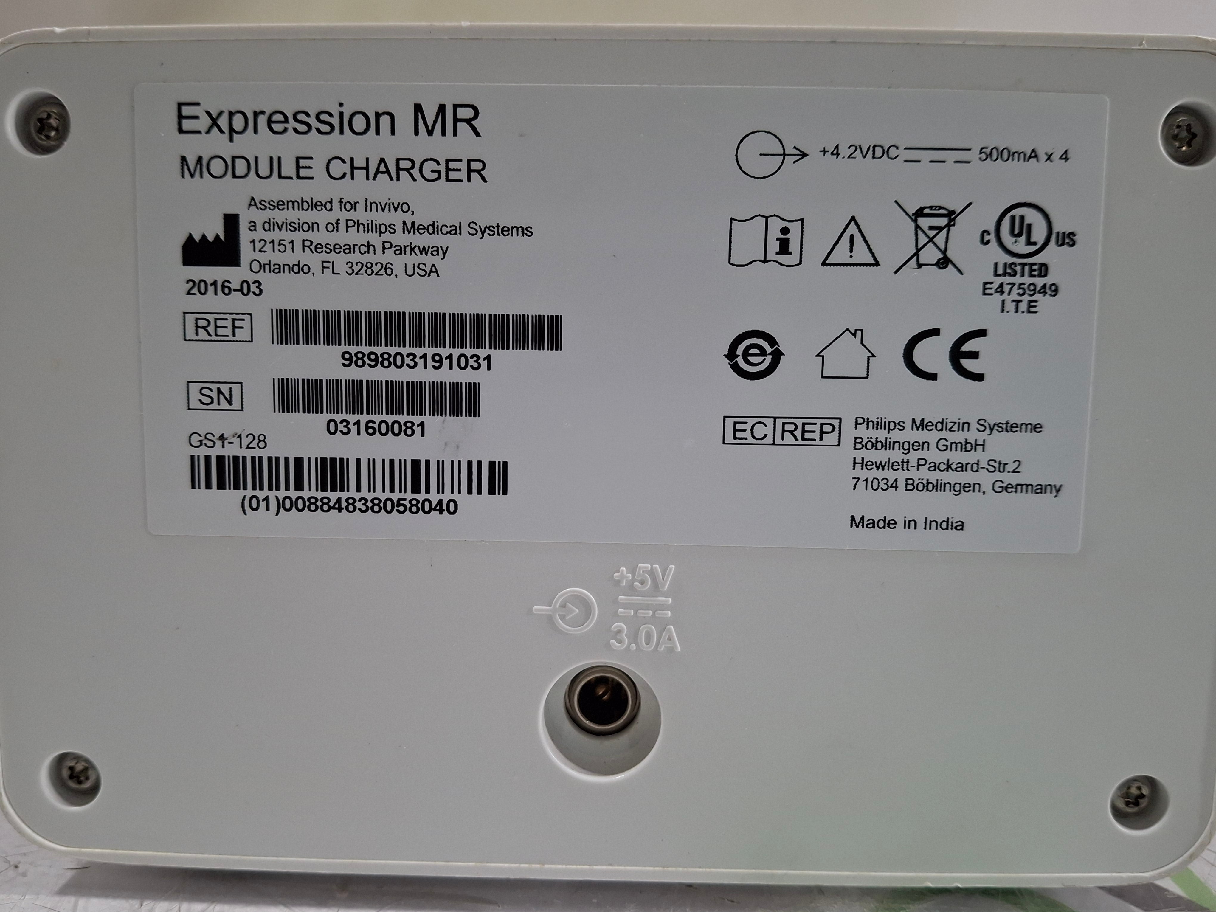 Invivo MDE Expression MR Module Charger
