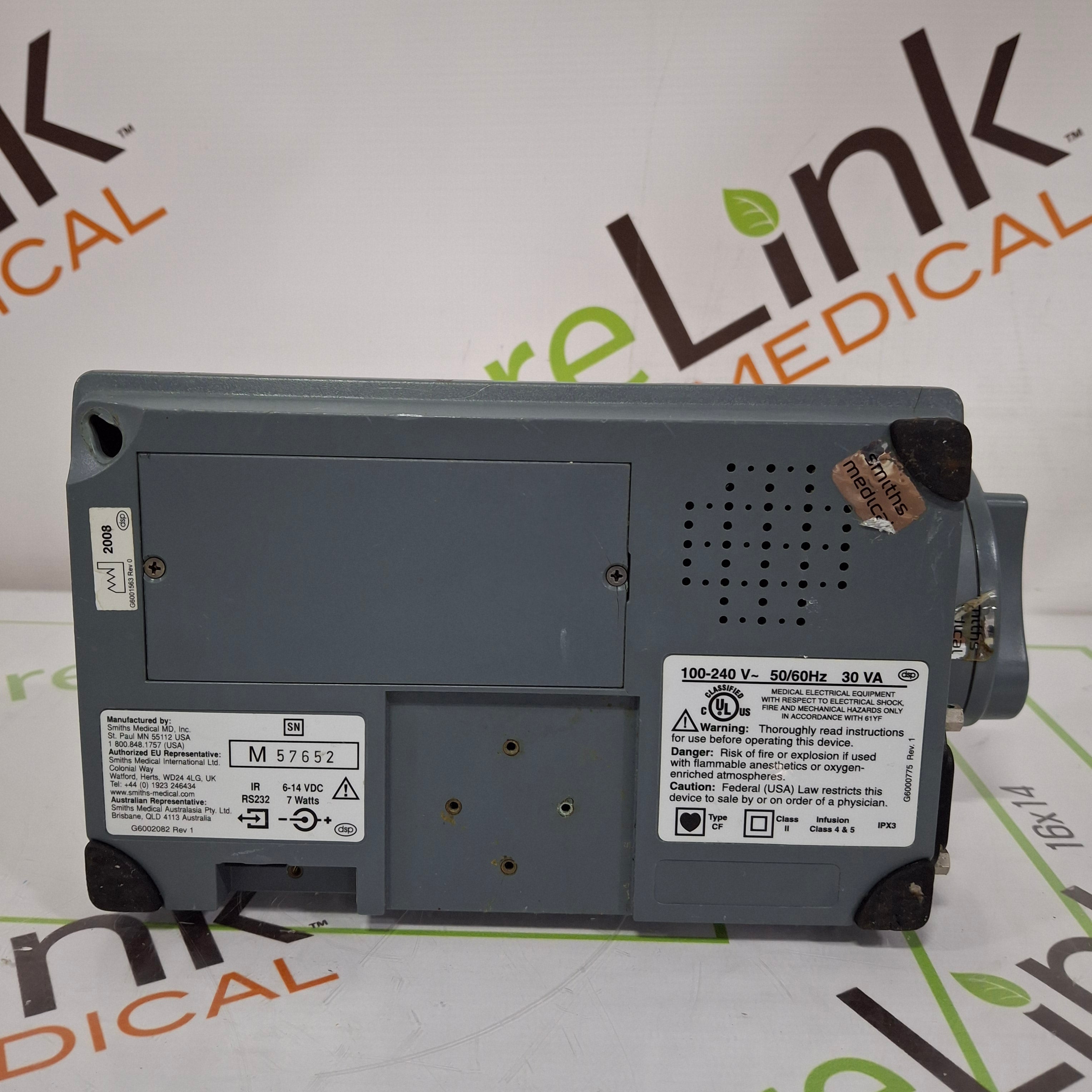 Smiths Medical Medfusion 3500 Version 5 Syringe Infusion Pump
