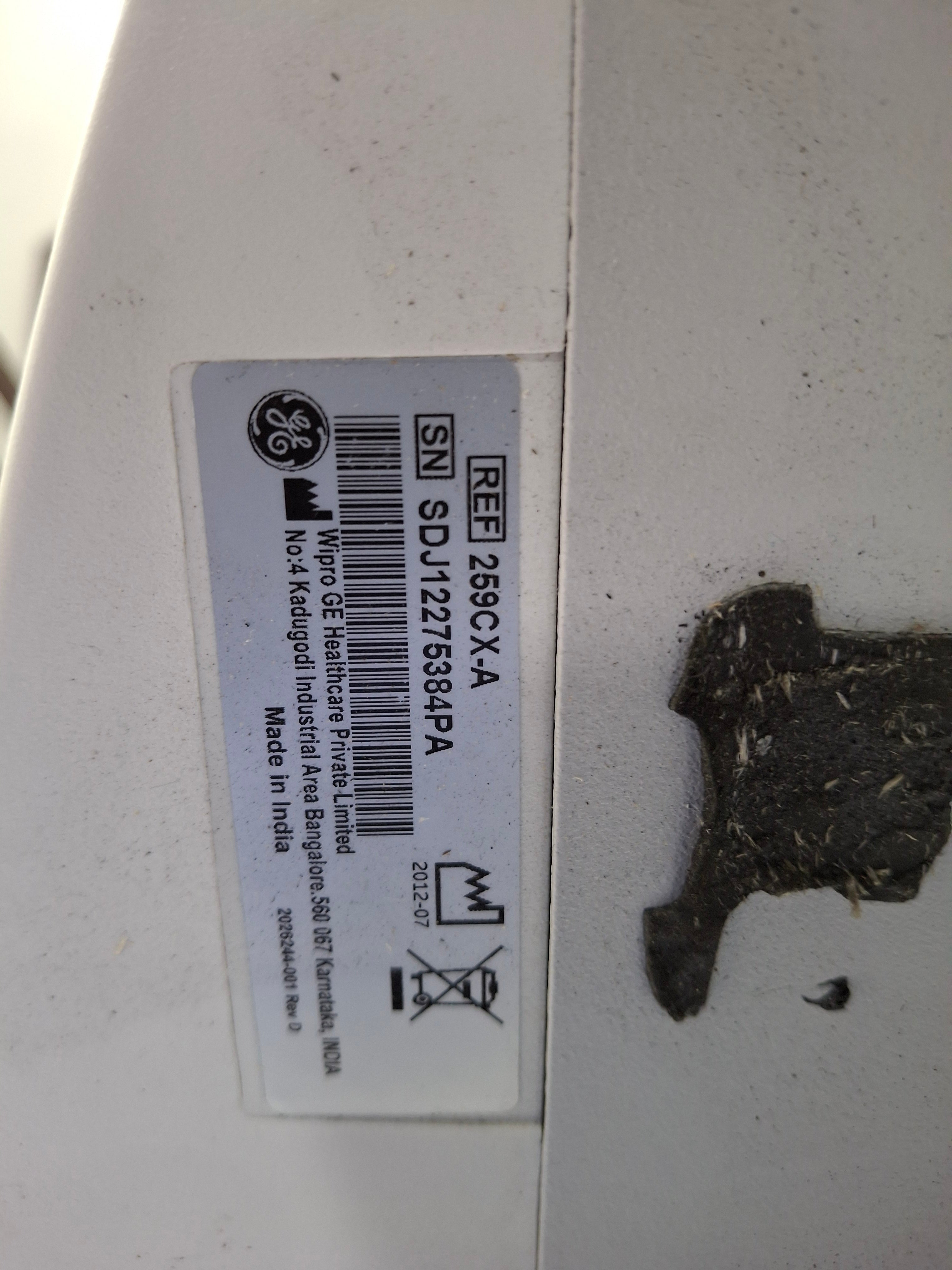 GE Healthcare Corometrics 250cx Series Model 259cx-a Fetal Monitor