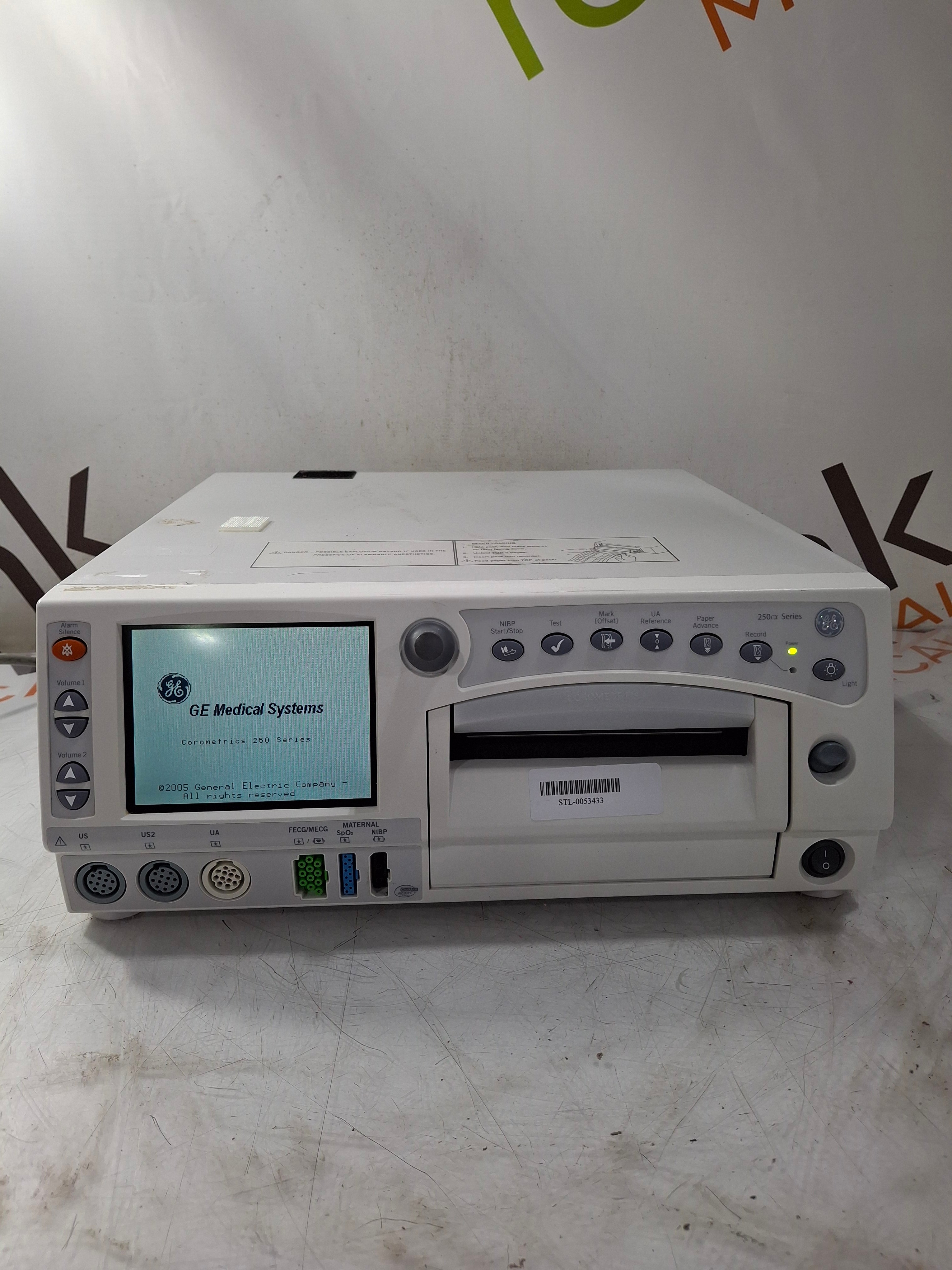 GE Healthcare Corometrics 250cx Series Model 259cx-a Fetal Monitor