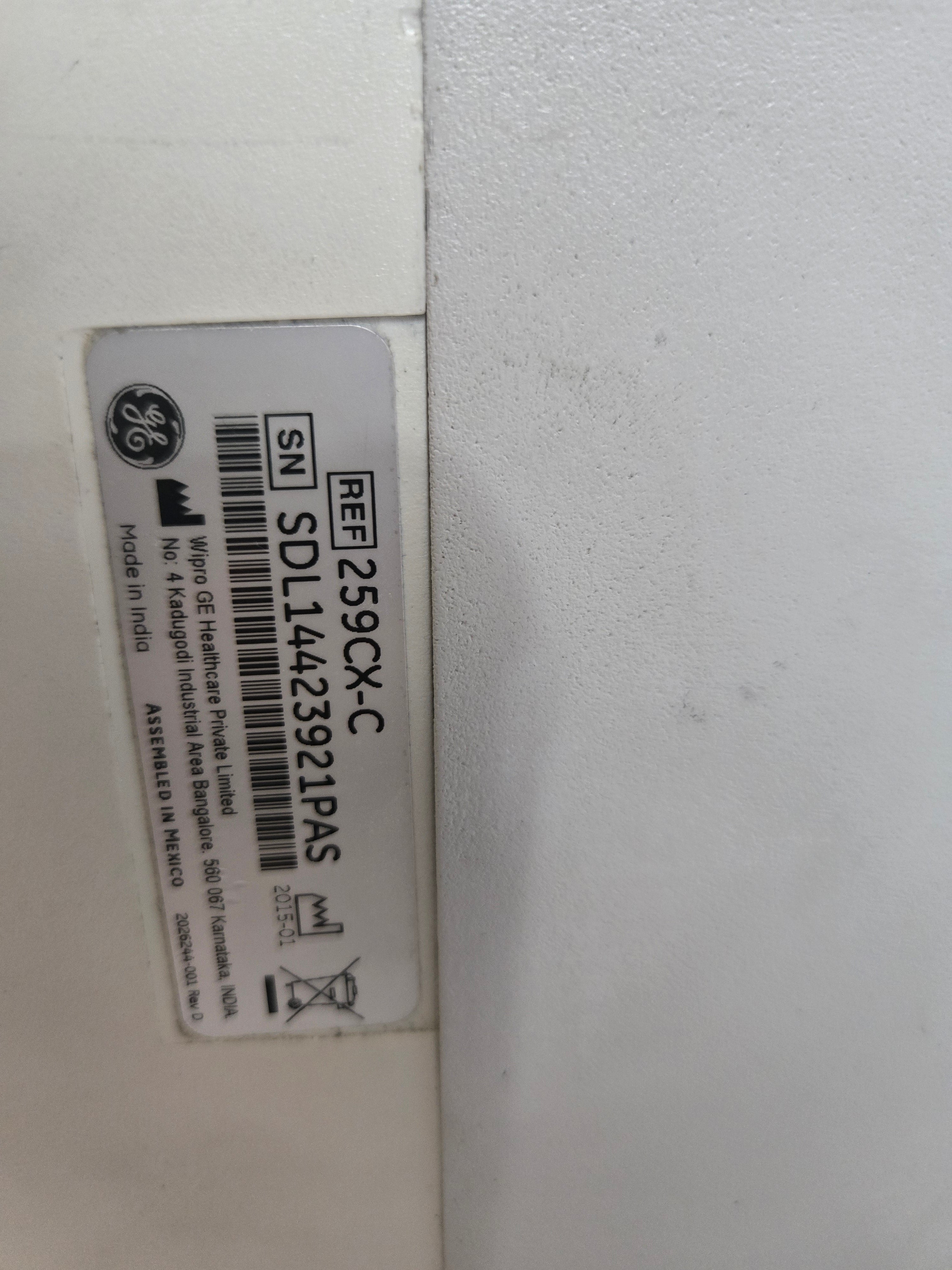 GE Healthcare Corometrics 250cx Series Model 259cx-c Fetal Monitor