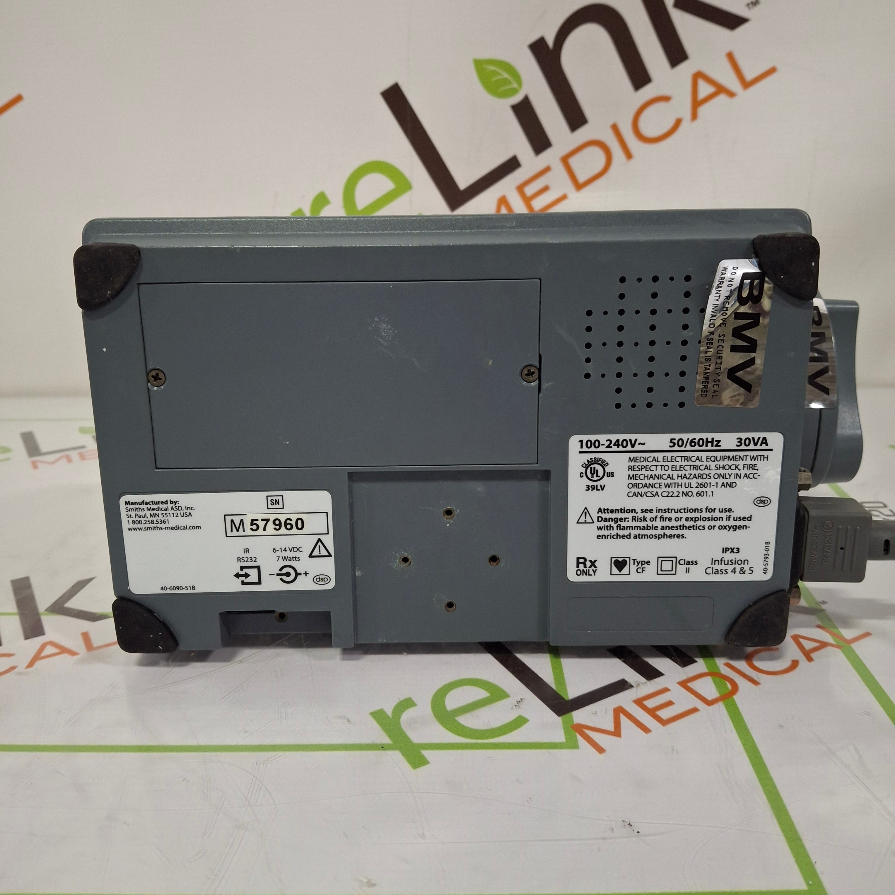 Smiths Medical Medfusion 3500 Version 5 Syringe Infusion Pump