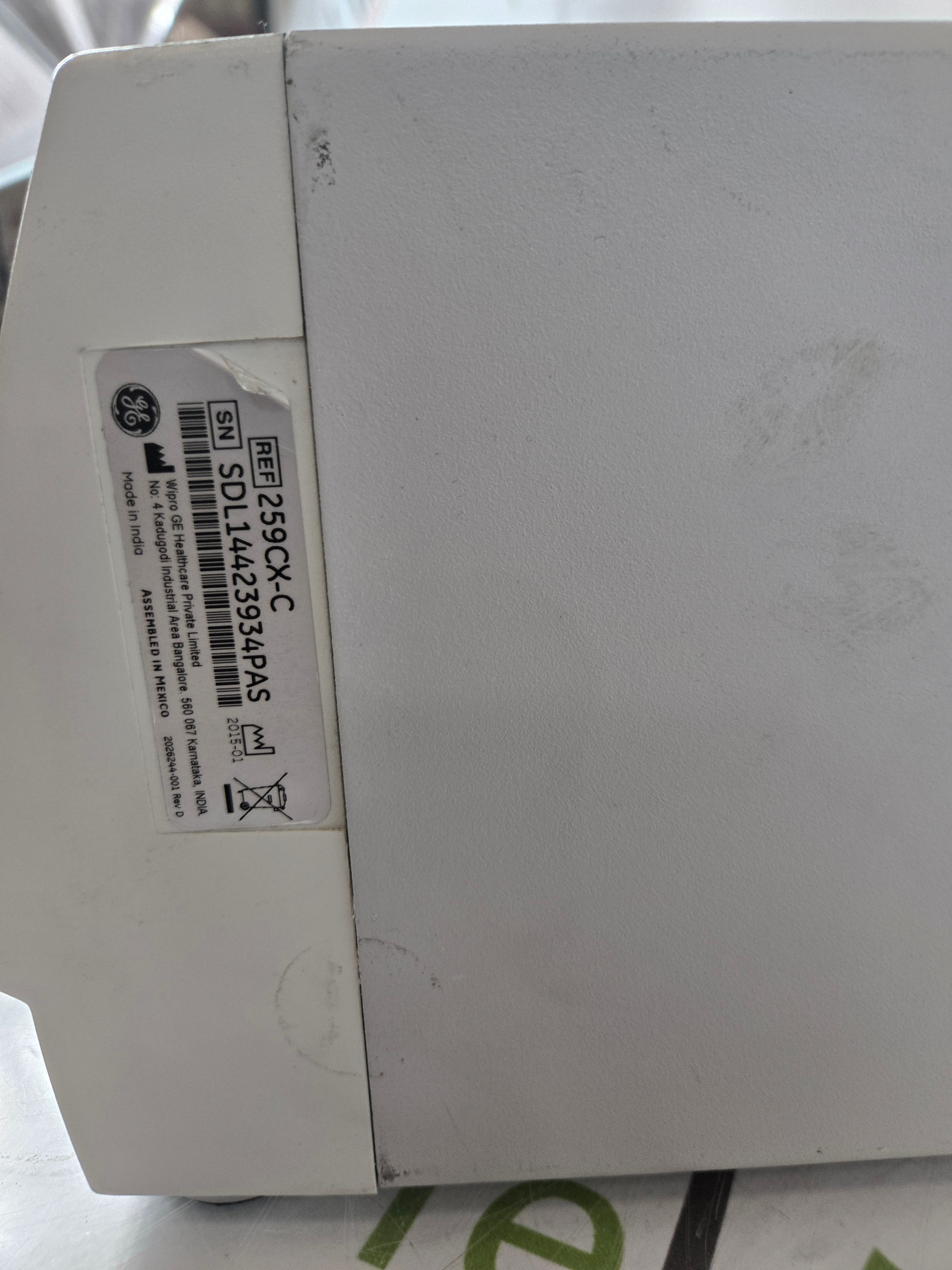 GE Healthcare Corometrics 250cx Series Model 259cx-c Fetal Monitor