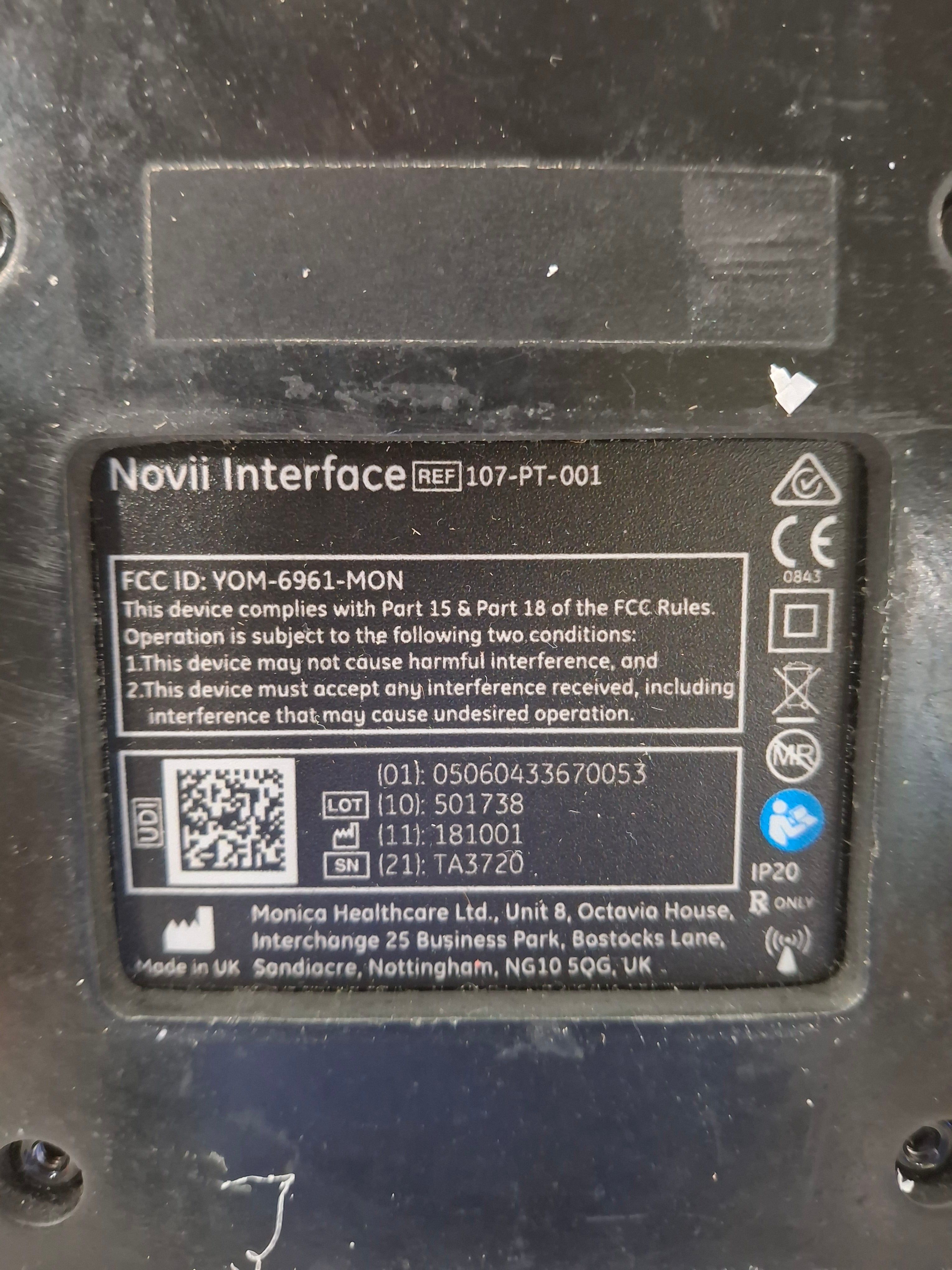 Monica Healthcare Limited 107-PT-001 Fetal Monitor