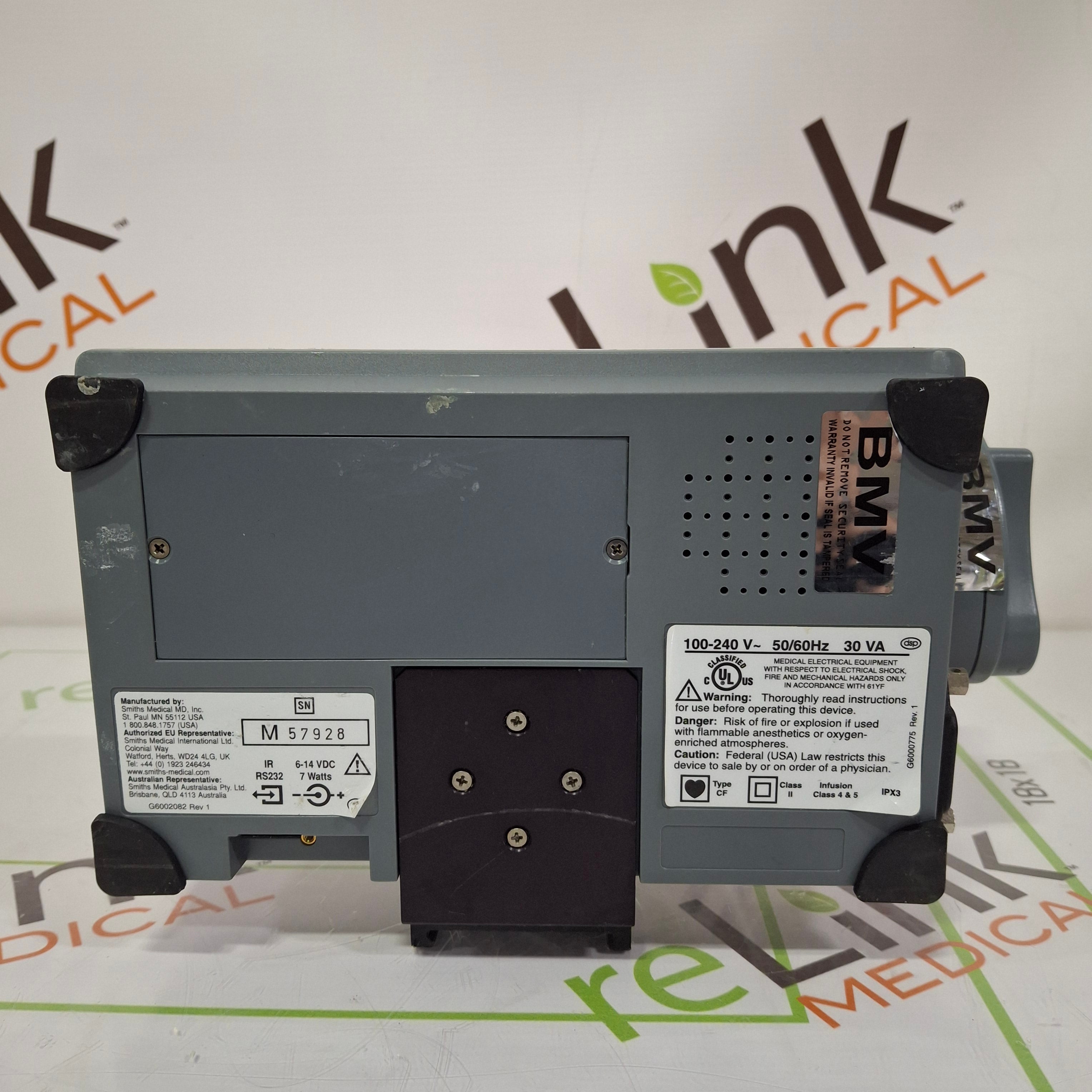 Smiths Medical Medfusion 3500 Version 6 Syringe Infusion Pump