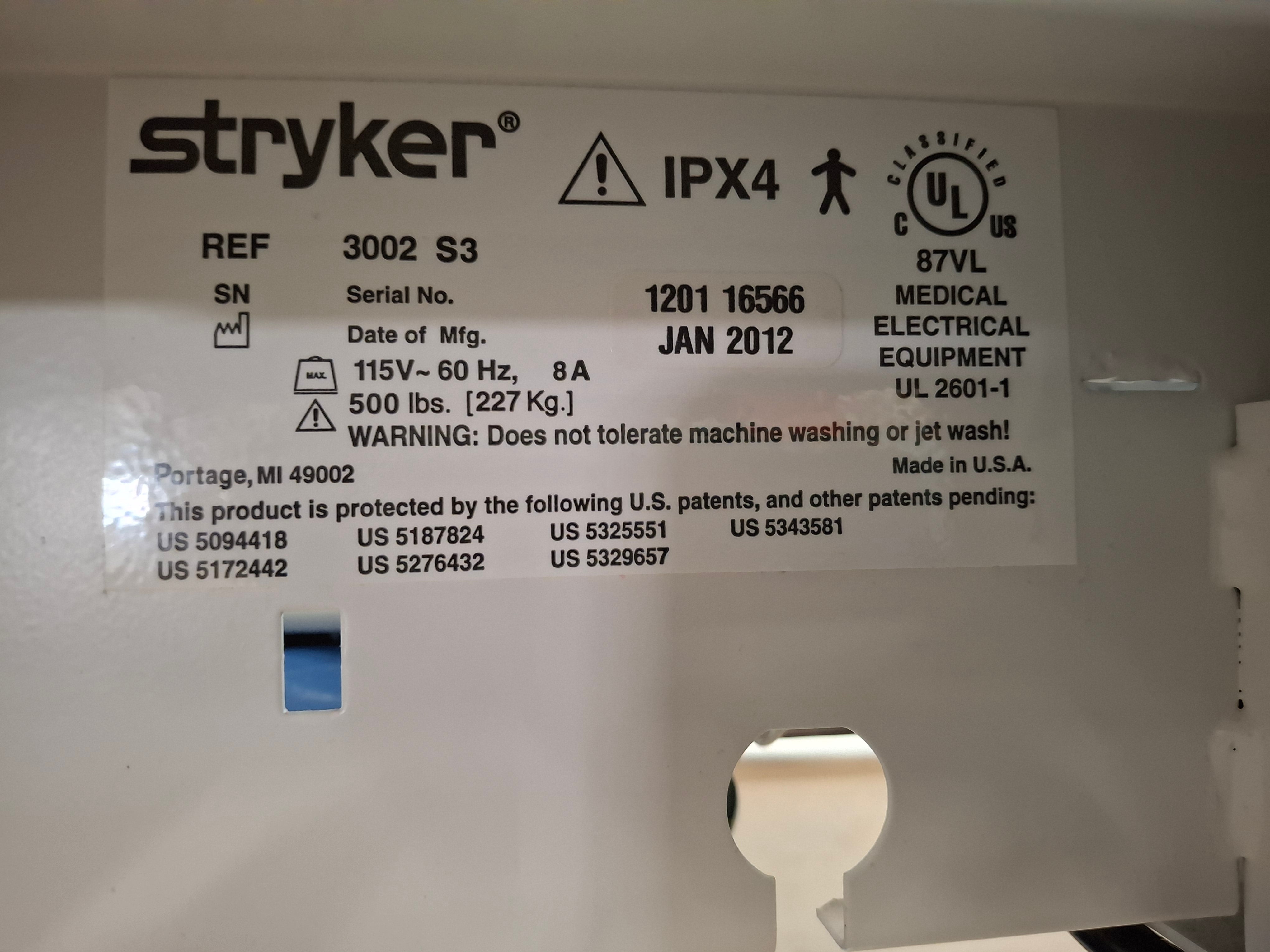 Stryker Secure III 3002 Hospital Bed