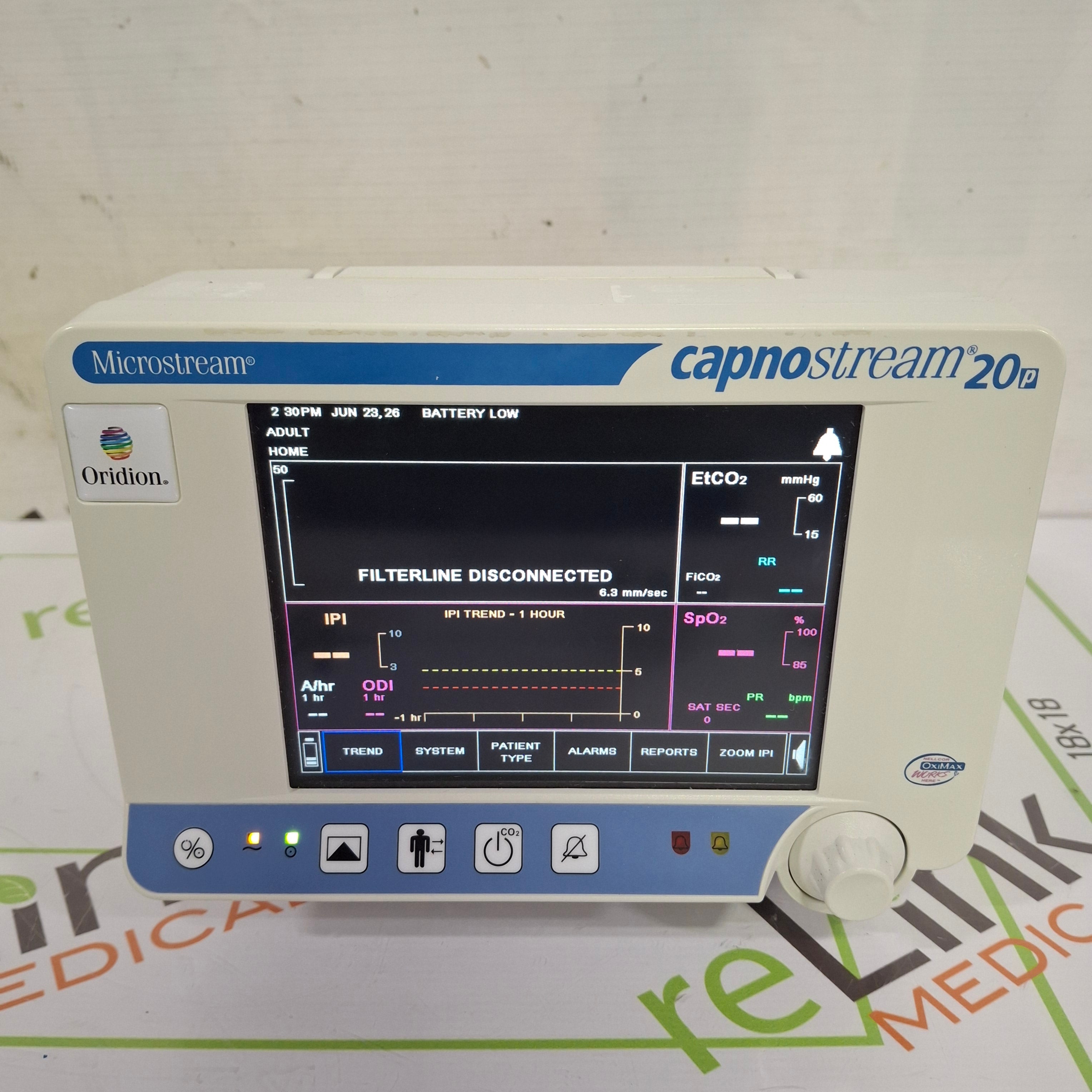 Oridion Capnostream 20P Capnography Monitor