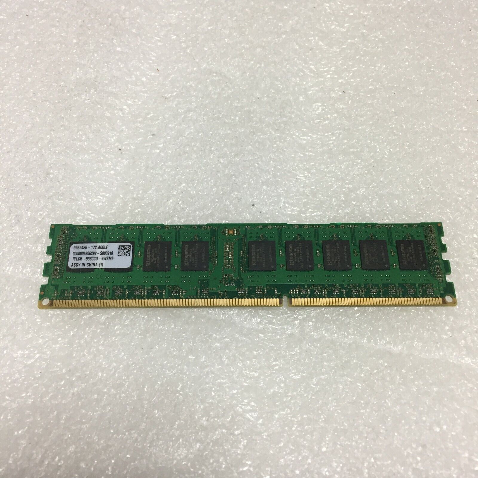 Kingston Technology Value RAM 8GB 1333MHz DDR3 PC3 10666 ECC CL9 DIMM DR x 8 con TS Memoria de escritorio KVR13R9D8/8