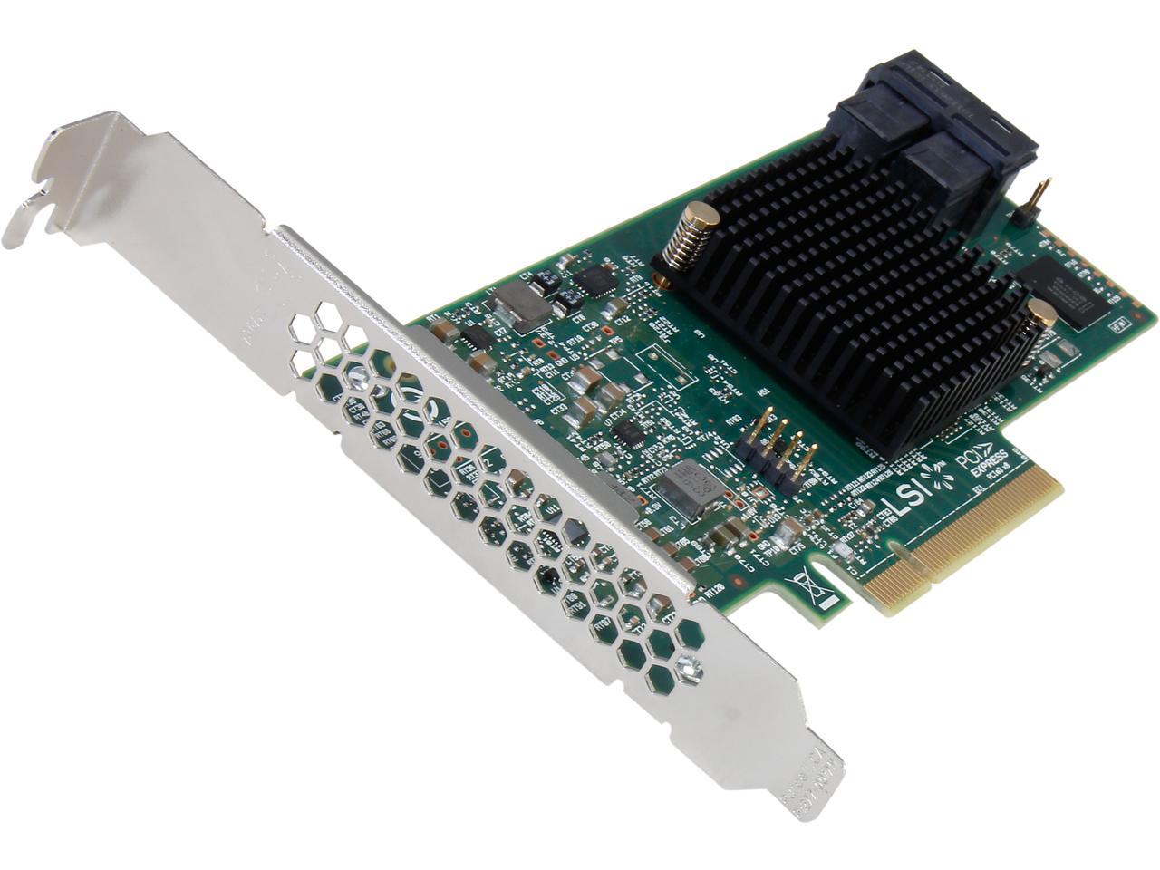LSI Logic LSI00344 9300-8i SGL SAS 8 puertos 12Gb/s PCIE3.0 Tarjeta controladora HBA Brown