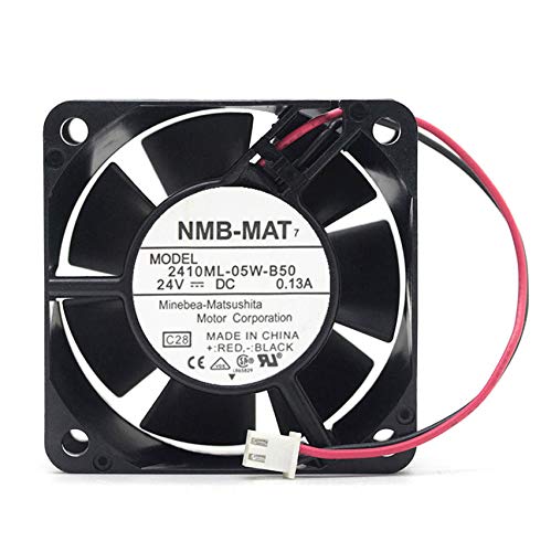 NMB-MAT 2410ML-05W-B50 C28 DC 24V 0.13A Ventilador de refrigeración para servidor de 2 hilos 60X60X25mm