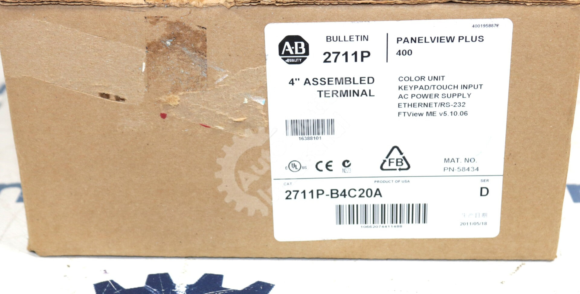 2711P-B4C20A By Allen Bradley 3.5In 240VAC Color Display Operator Interface NSFP