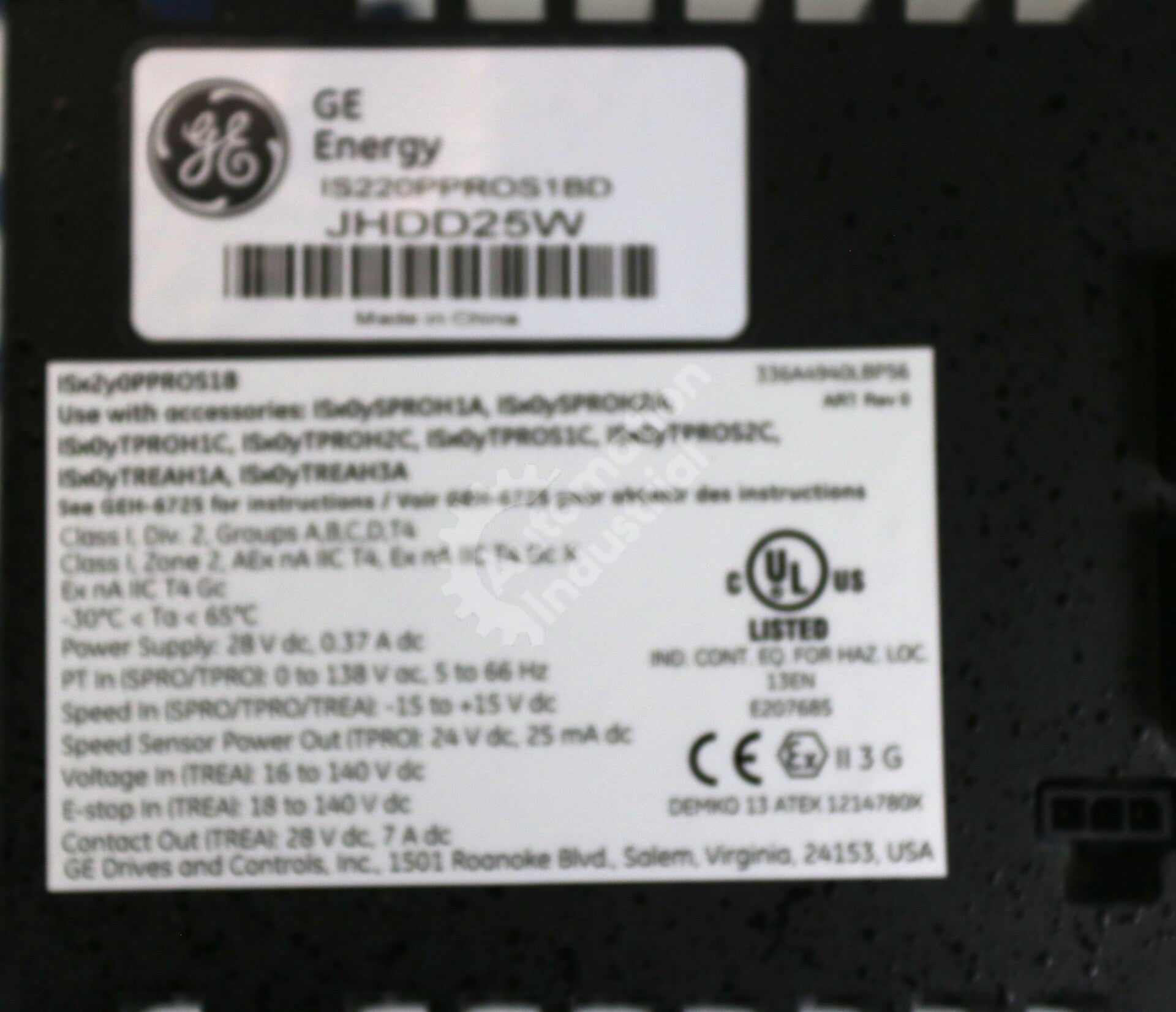 IS220PPROS1B By GE IS220PPROS1BD Backup Turbine Protec I/O Pack MK VI IS220 NSFP