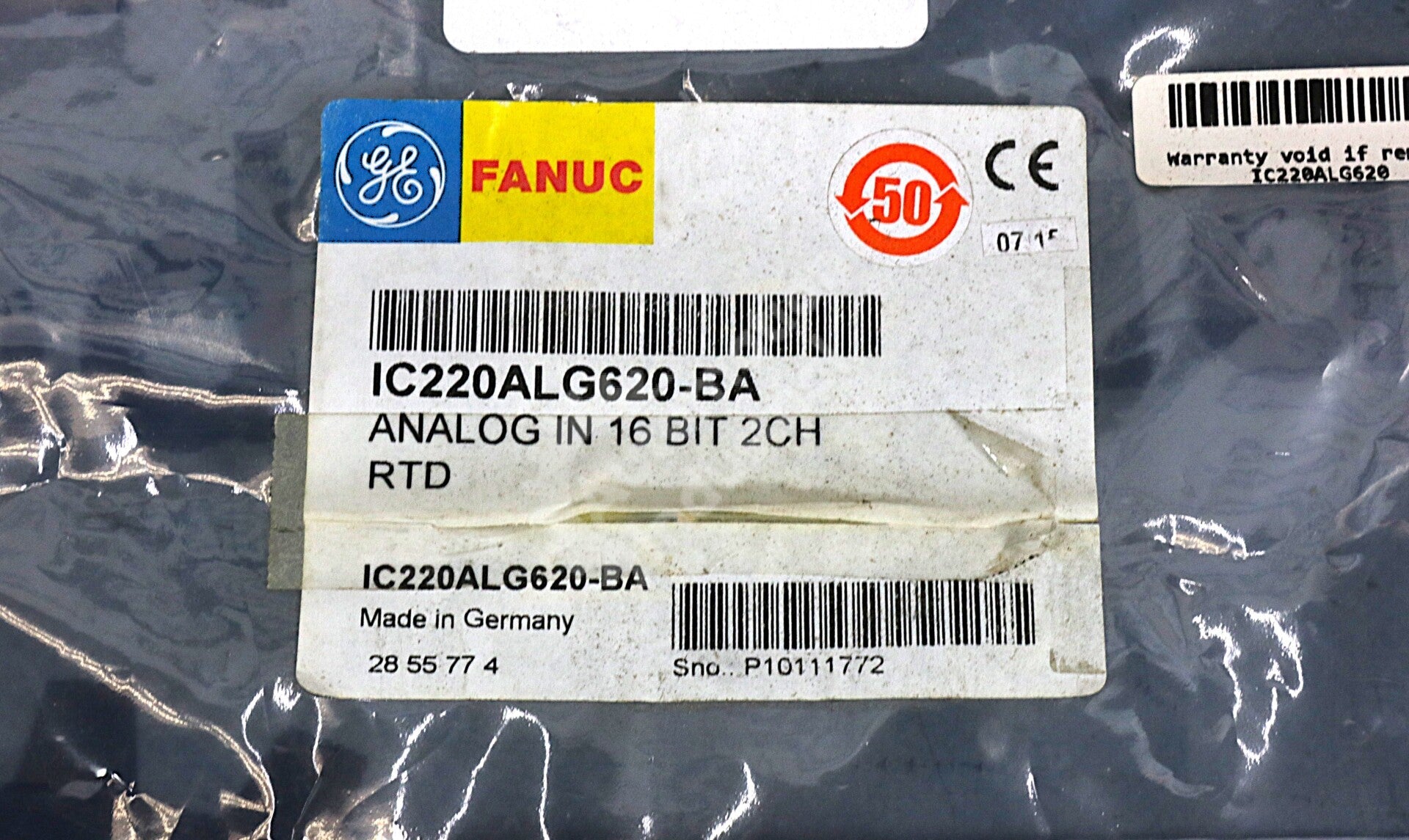 IC220ALG620BA By GE Fanuc Analogy In 16 Bit 2CH RTD VersaPoint NSNB
