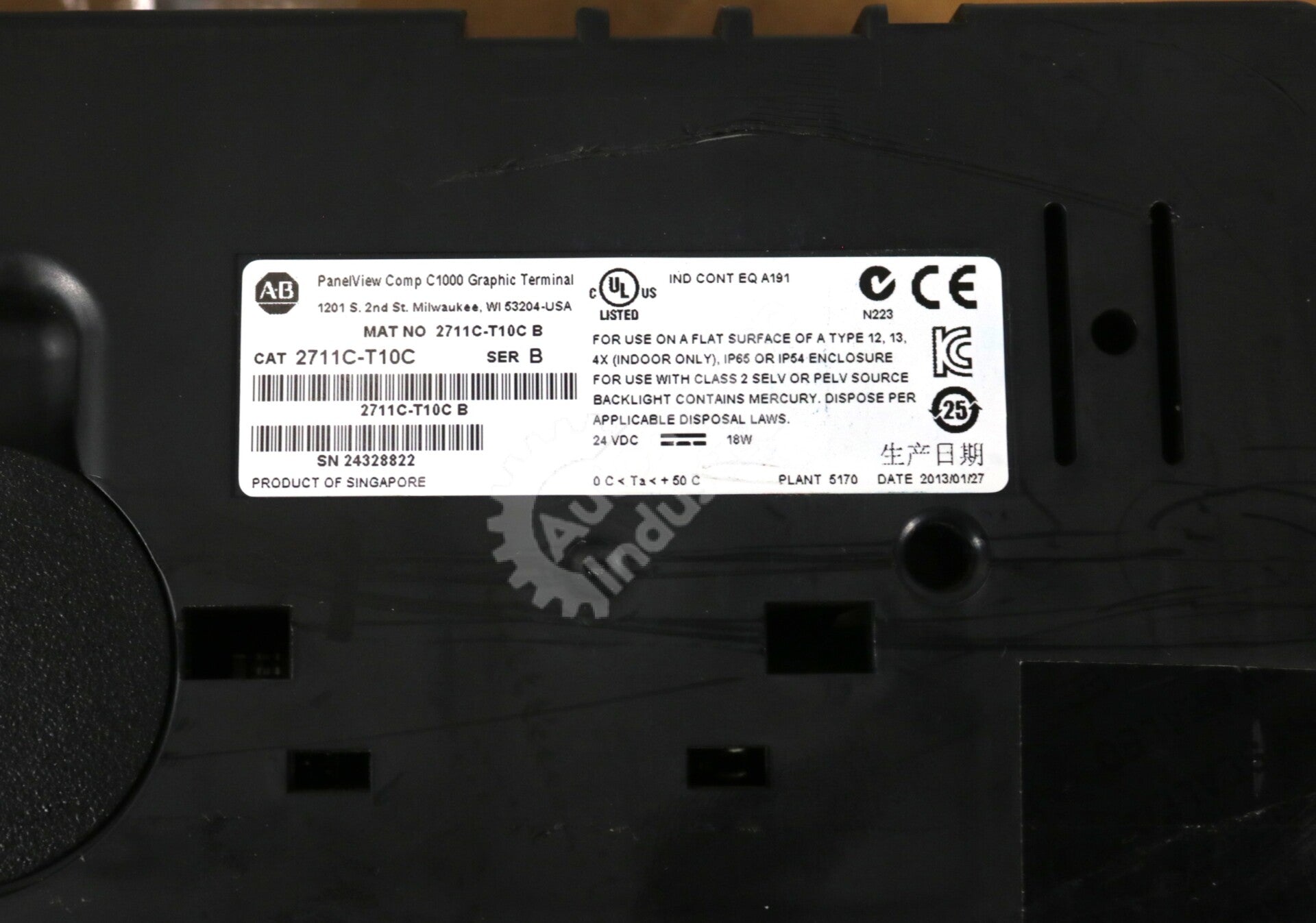 2711C-T10C By Allen Bradley 24VDC 10In Graphic Terminal Operator Interface
