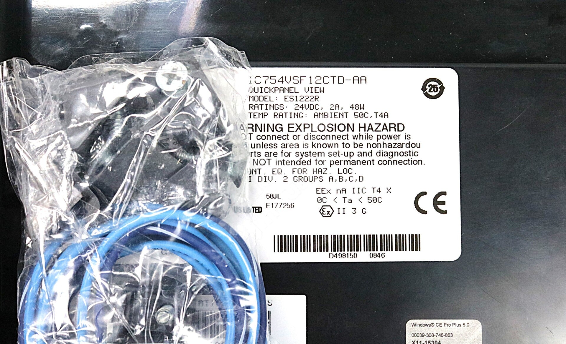 IC754VSF12CTD-AA By GE Fanuc ES1222R 12-inch 24VDC Color QuickPanel View HMI