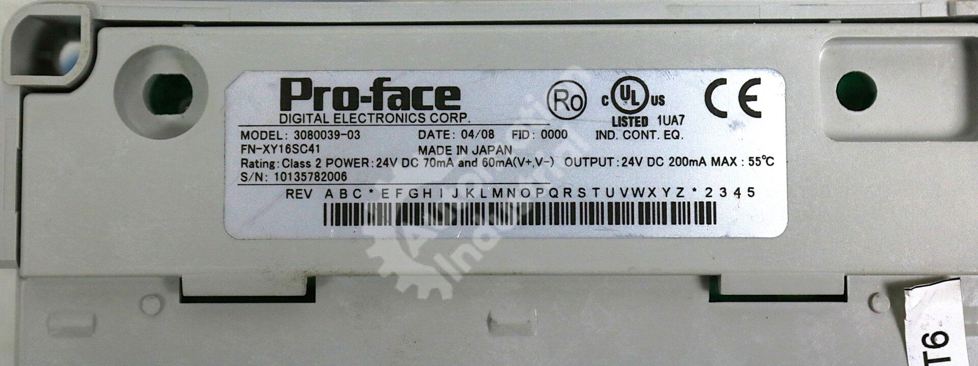FN-XY16SC41 By Proface 3080039-03 24VDC 16-Point Discrete Input I/O Module