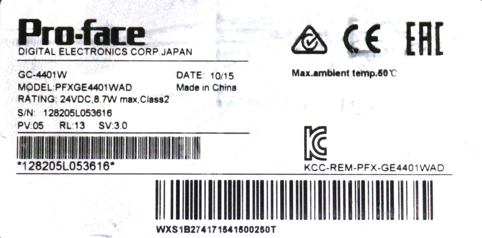 PFXGE4401WAD By Proface Xycom HMI Touch Panel GC 4000 Series NSFP