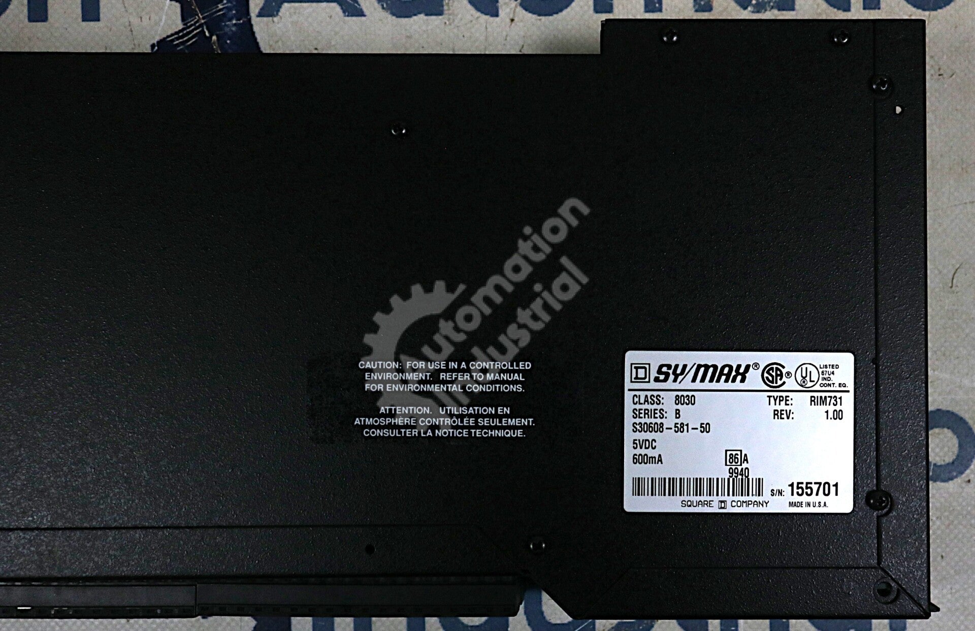 RIM-731 By Square D Sy/Max Class 8030 5VDC 64 Channel Digital Input Module