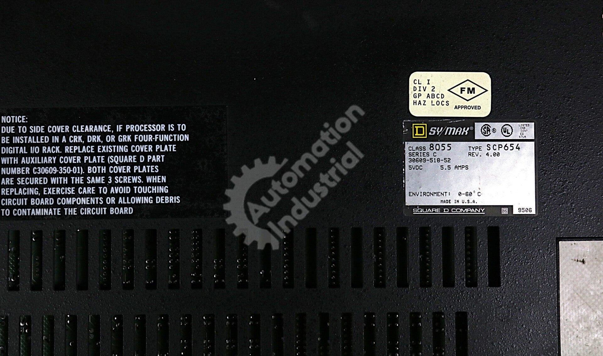 SCP-654 By Square D Sy/Max Class 8055 5VDC Model 650 PLC CPU Processor