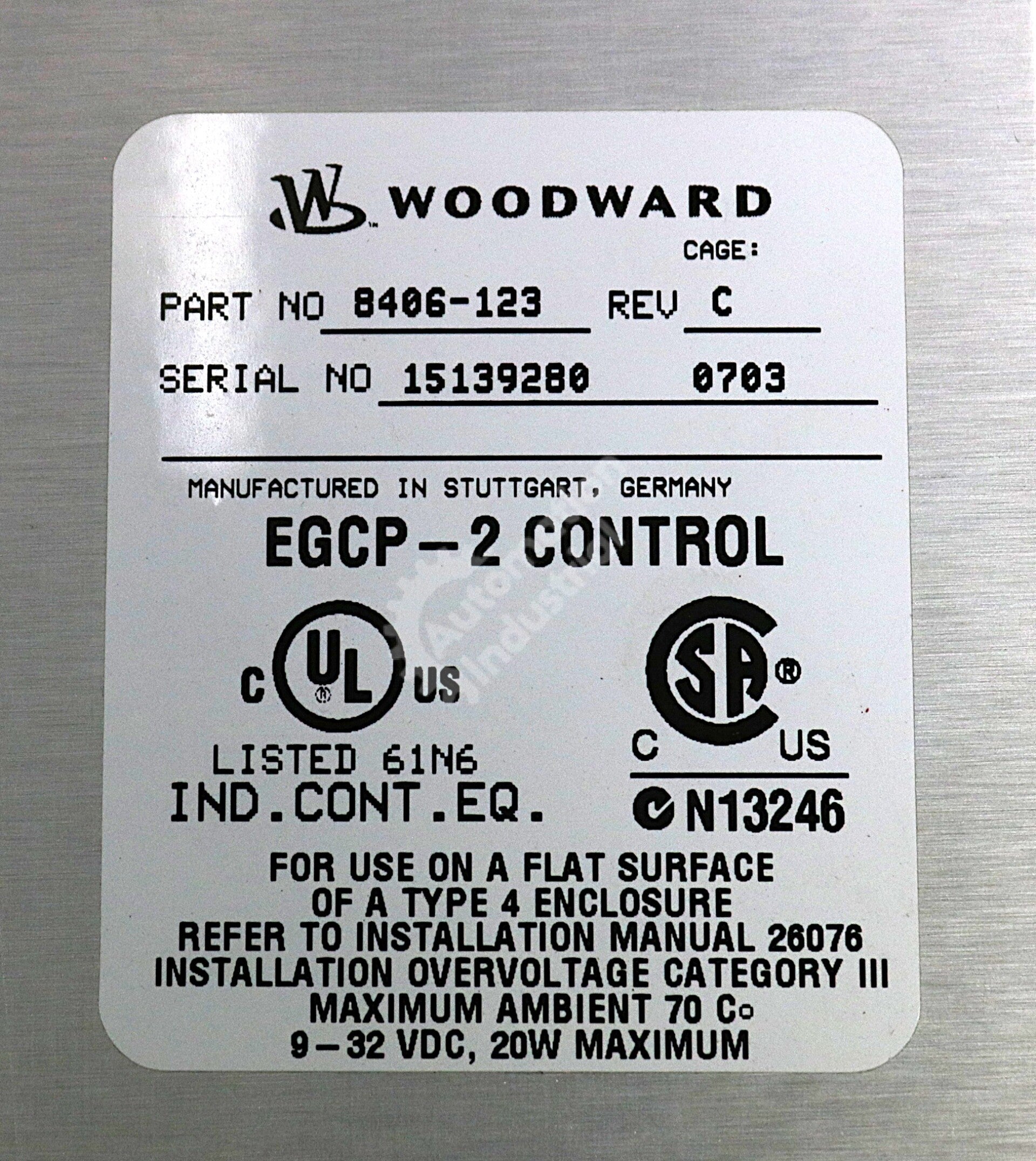 8406-123 By Woodward EGCP-2 Engine Digital Generator Controller